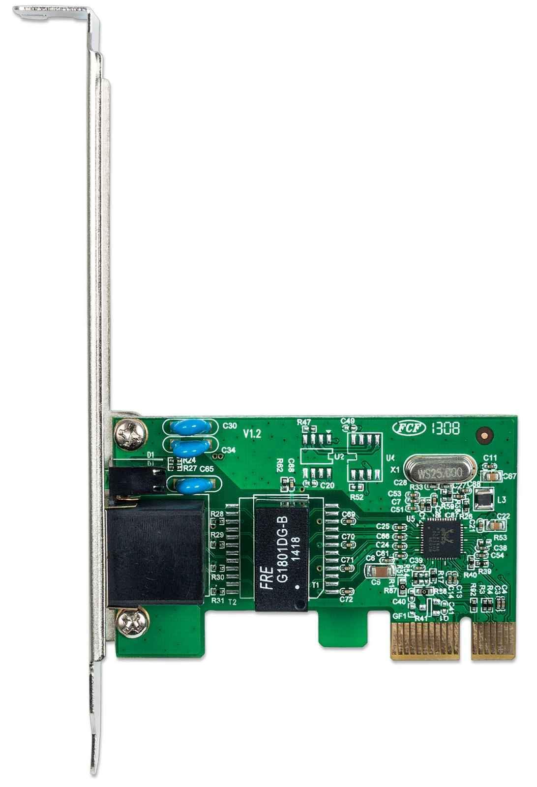 Intellinet 522533   Network Adapter, Pci Express X1, Ethernet, Fast Ethernet, Gigabit Ethernet   10Base T, 1000Base Tx, 100Base