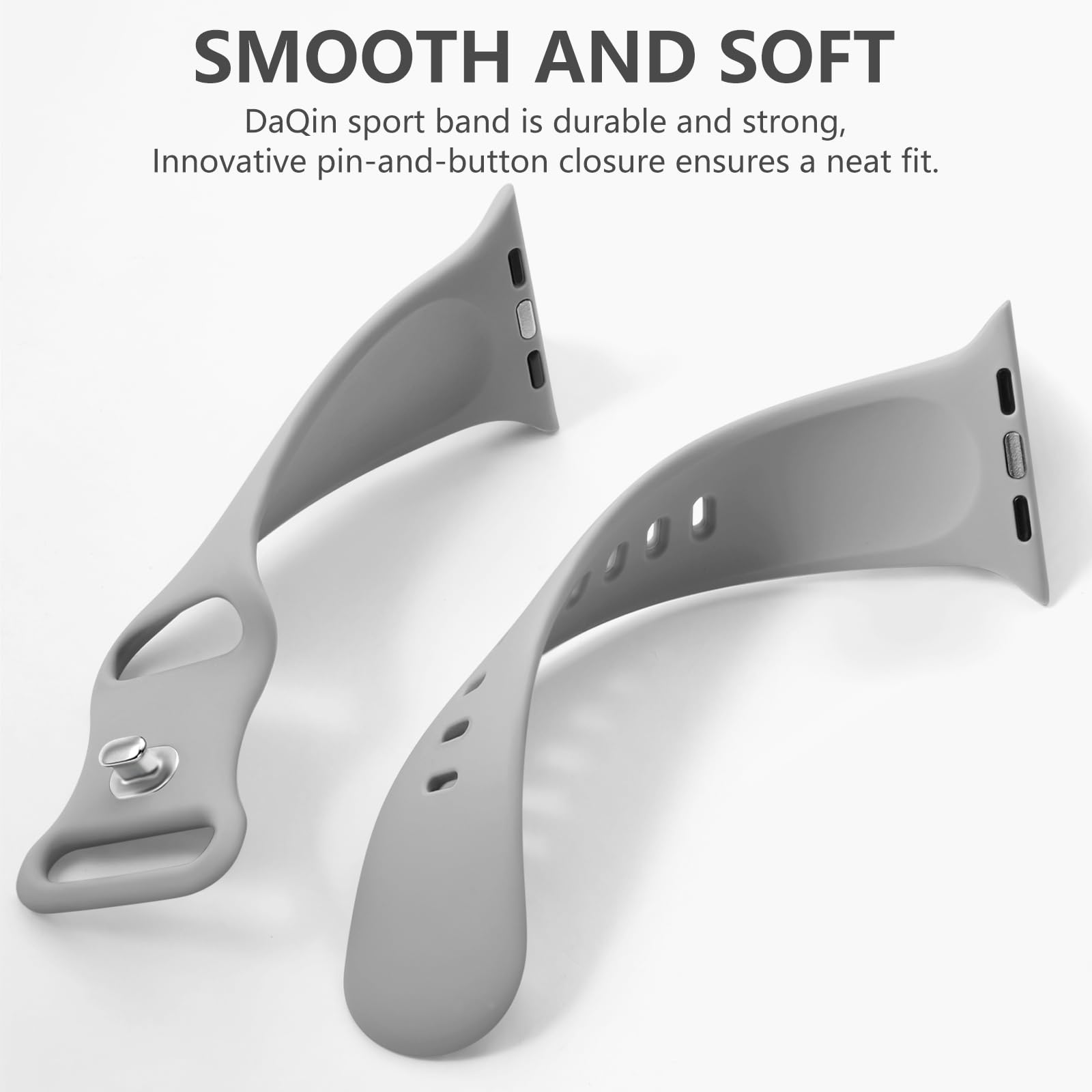 Daqin Sport Band Compatible With Apple Watch Band 44Mm 42Mm 45Mm 46Mm 49Mm 40Mm 38Mm 41Mm,Soft Silicone Iwatch Band Strap For Ap