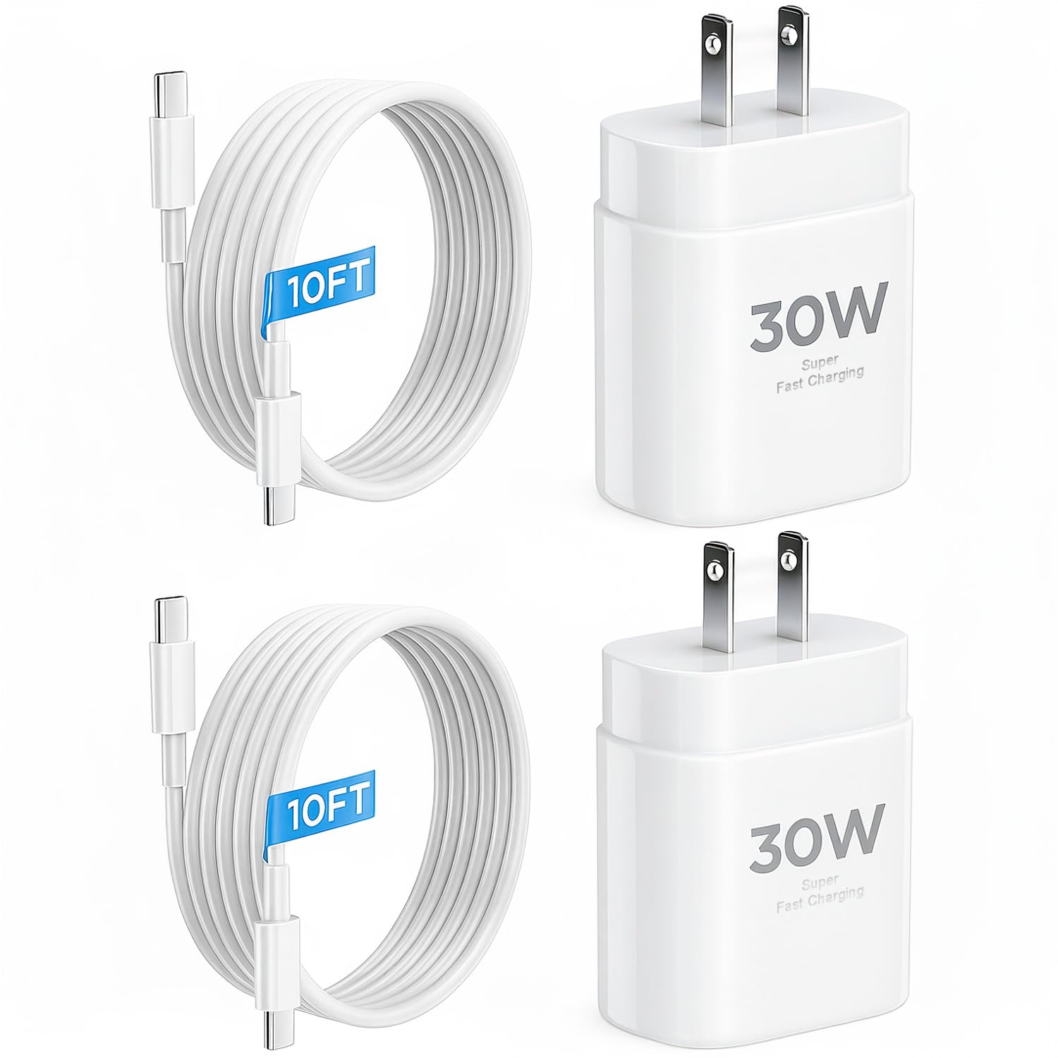 iPhone 17 16 15 Charger Fast Charging 10FT Cable, 30W USB C Charger Block for i Phone 15 16 16e 17 Air Plus Pro Max/iPad Pro/Air