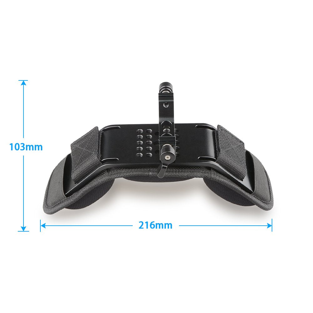 Camvate Camera Shoulder Mount Pad With 15Mm Dual Rod Clamp For 15Mm Camera Shoulder Railblock Support System - 1752