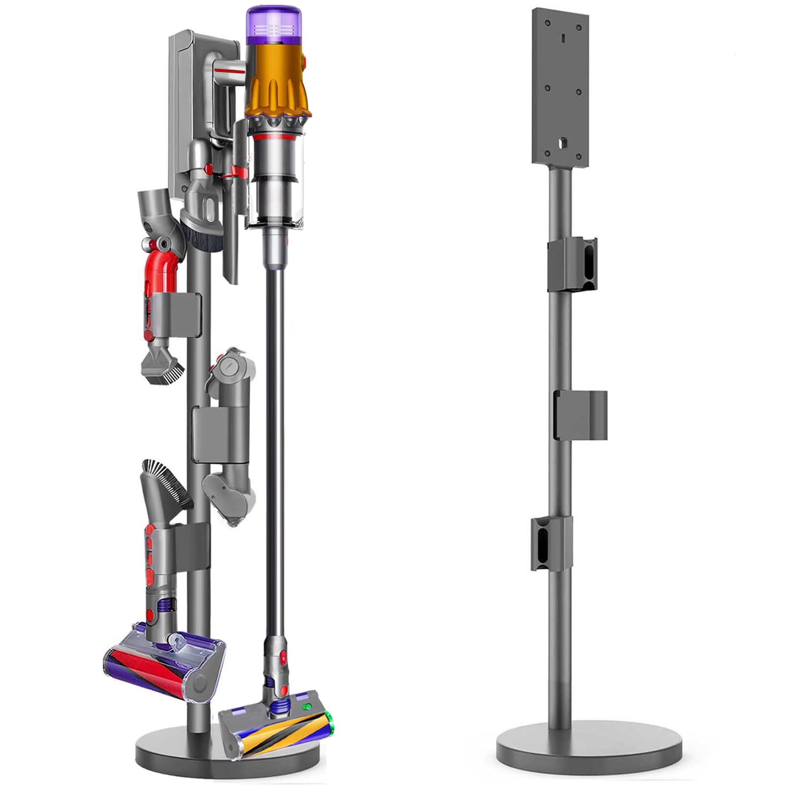 Lasvea Vacuum Stand For Dyson V15 Detect, V12,V11,V10,V8, V7 Sturdy Aluminum Tube Storage Holder, 6.2 Lbs Steel Base,3 Accessory