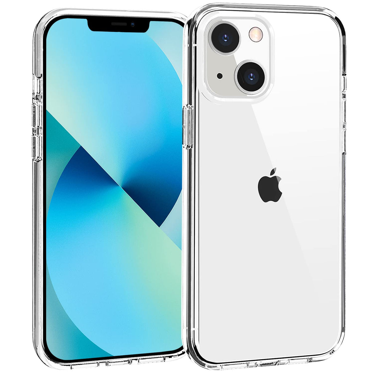 Tenoc Phone Case Compatible With Iphone 13 Mini, Clear Case Shockproof Protective Bumper Slim Cover For 5.4 Inch