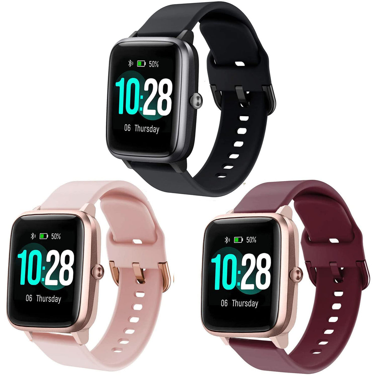 Vicrior Bands Compatible With 19Mm Id205L Veryfitpro Smart Watch, Quick Release Soft Silicone Replacement Band For Willful Yamay