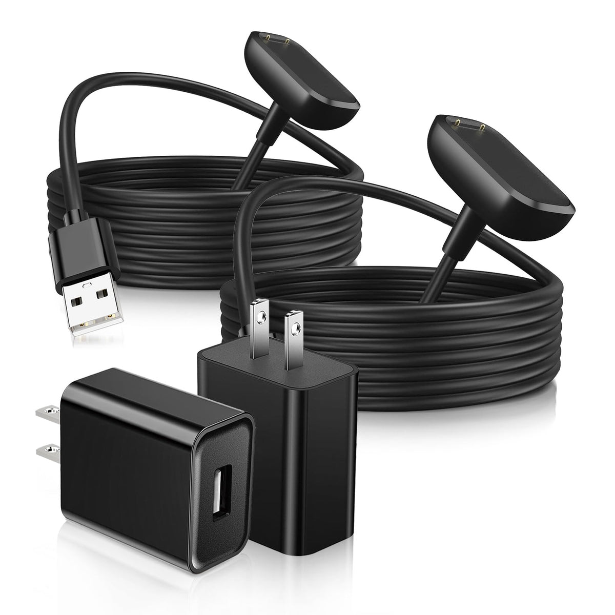 Qkcok 2 Pack 5V Charger Compatible With Fitbit Charge 6/Charge 5/Luxe, Replacement Charger For Charge 6/Charge 5/Luxe Smart Watc
