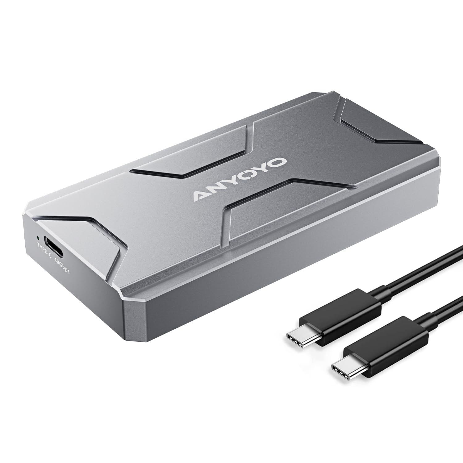 Anyoyo 40Gbps M.2 Enclosure, Nvme Ssd Enclosure Pcie Nvme To Usb C Ssd Enclosure, Aluminum Nvme Enclosure Compatible Usb 4/3.2/3