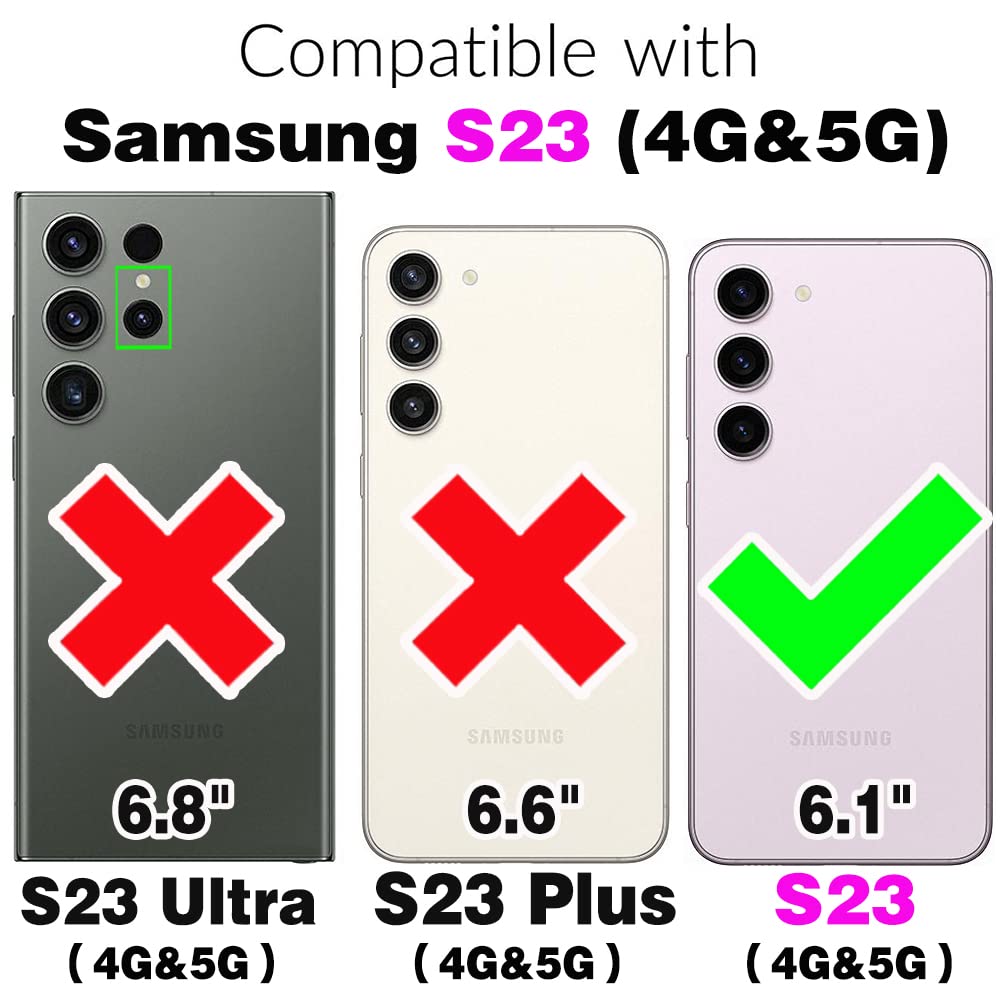 Asuwish Case For Samsung Galaxy S23 5G With Tempered Glass Screen Protector