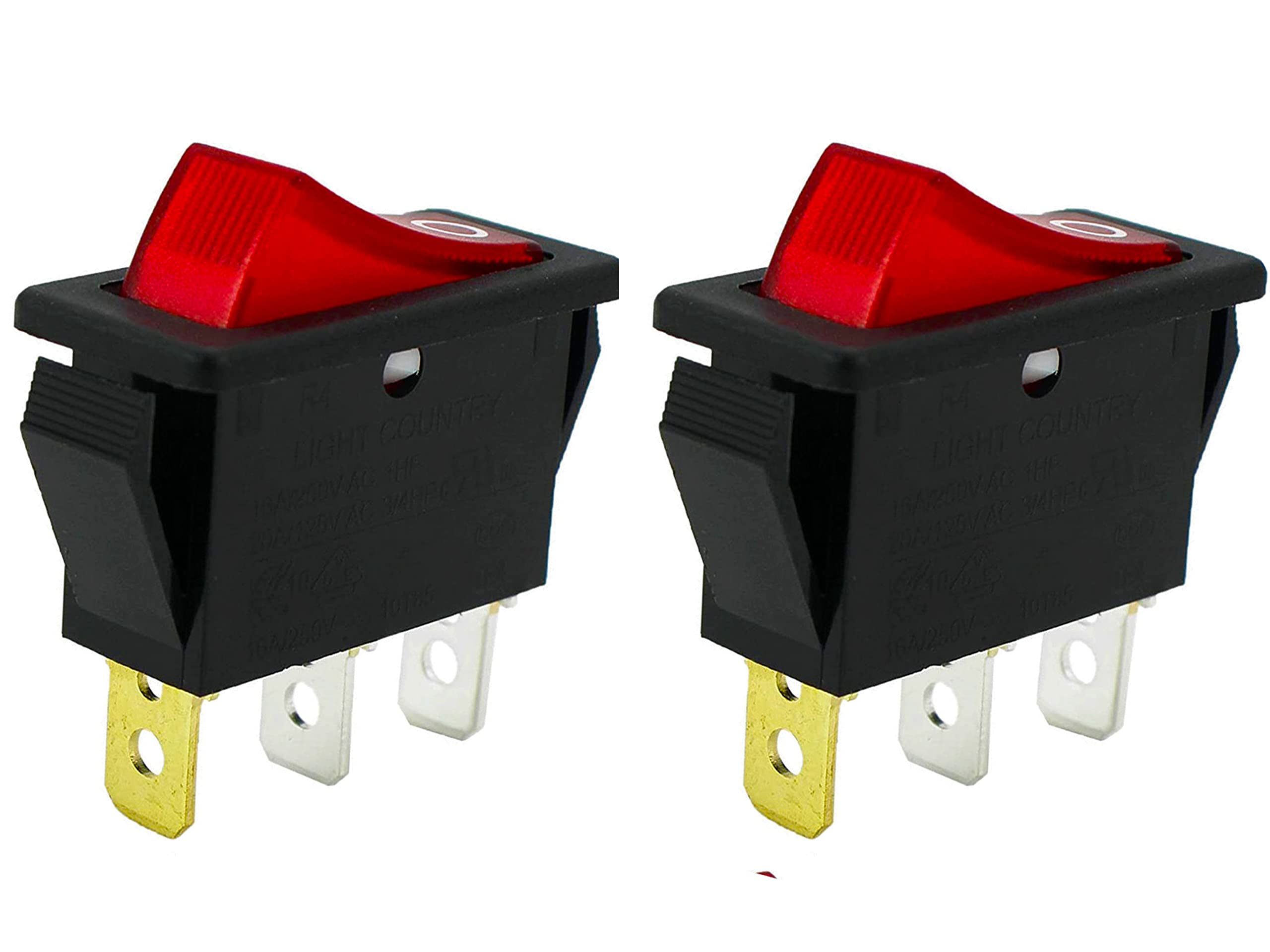 2 Pack 120927 24 On Off 120 Volt 3 Prong Plug Rocker Switch Lighted For Electric Fireplaces Fmi Desa 29 159 1 Heater Switch 2878