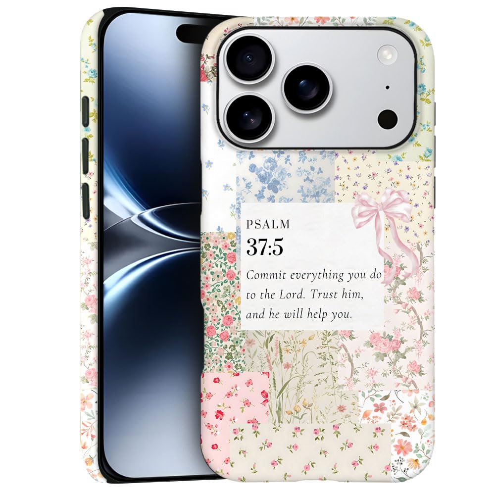 Case for iPhone 17 Pro - Slim Fit Anti-Scratch Phone Case for Girl Women - Christian Collage Patchwork Jesus Faith (Frosted)