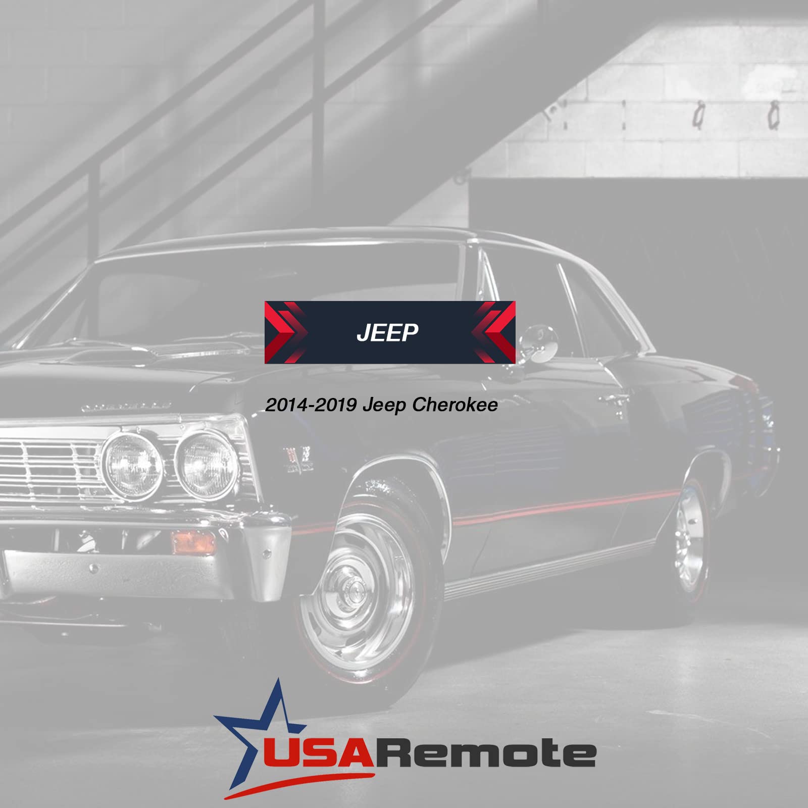 Usaremote Smart Key Fits 2014-2019 Jeep Cherokee Keyless Entry Remote Start Fob (Gq4-54T) Black Metal Suv Key Shell