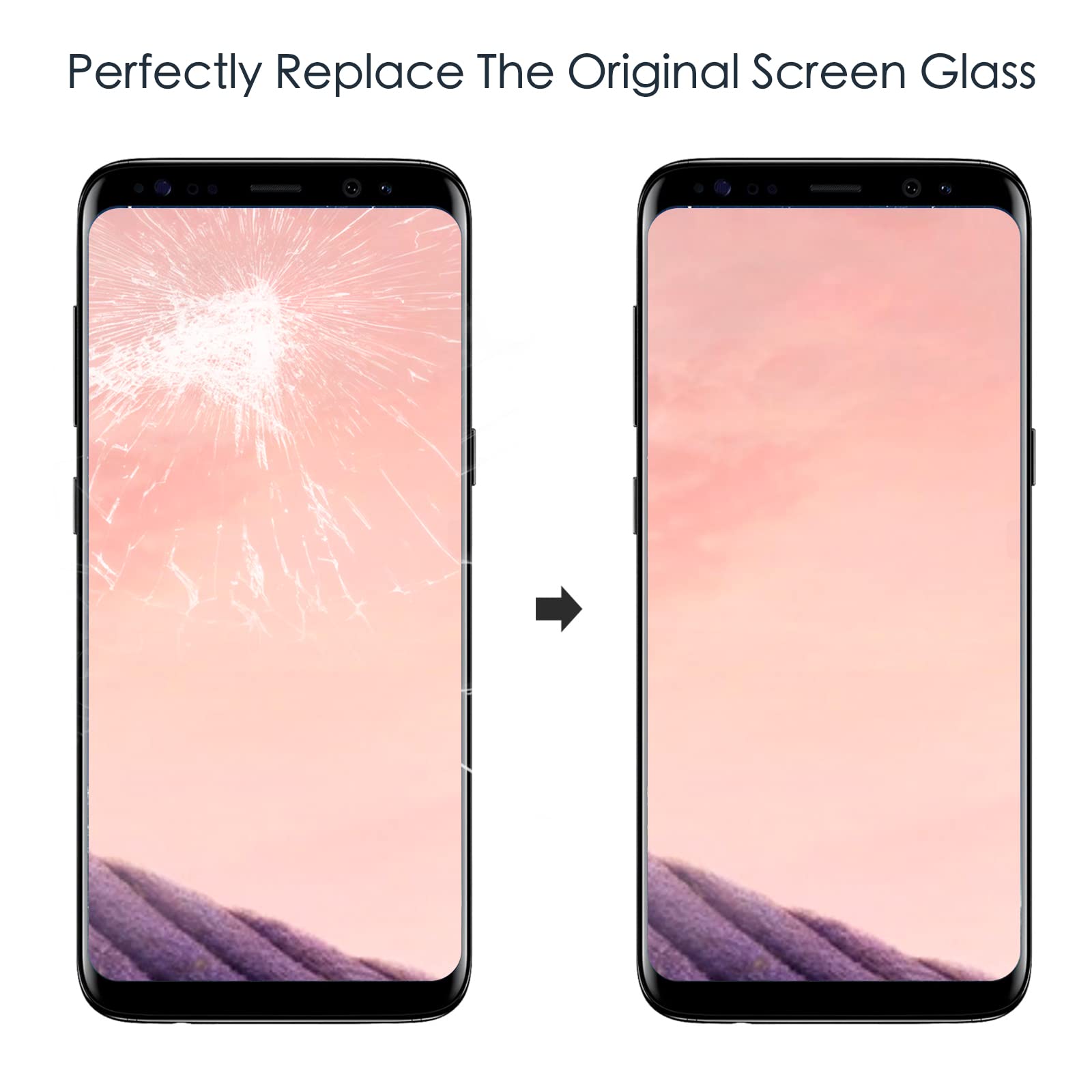 Zgxhga For Samsung Galaxy S8 Plus Screen Replacement,Replacement Screen For Galaxy S8 Plus Series 6.2 Inch,Tempered Glass Replac