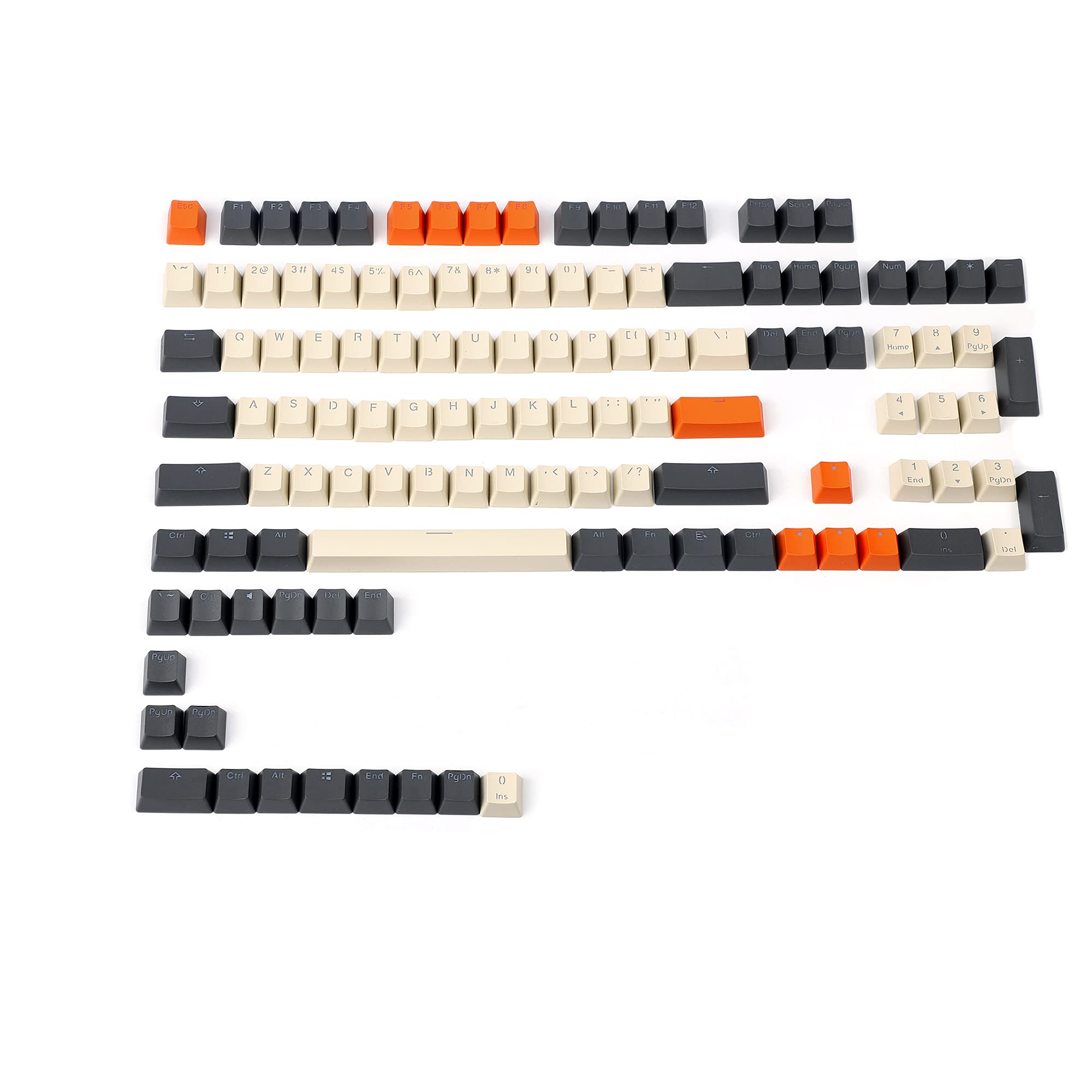 Carbon Miami Pbt Double Shot Shine Through Ansi Backlit Keycaps For Mx Mechanical Keyboard Melody 96 Kbd75 68 61 87 104 Keychron(Only Keycap) (Carbon)