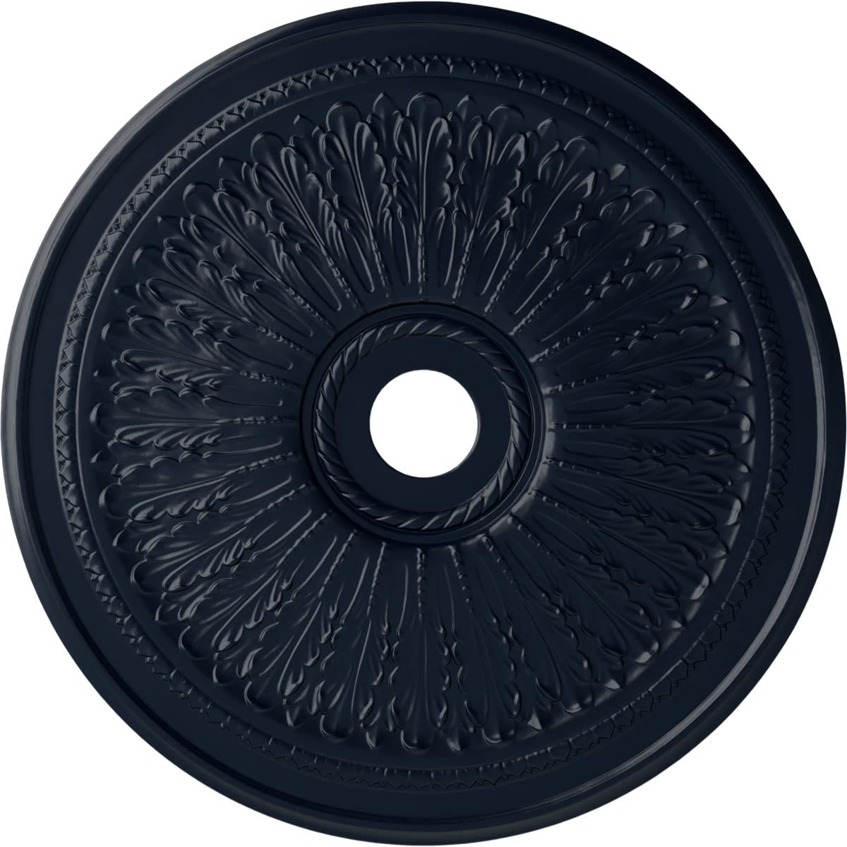 29 1/8OD x 3 5/8ID x 1P Oak leaf Ceiling Medallion (Fits Canopies up to 6 1/4), Hand-Painted Midnight Dream