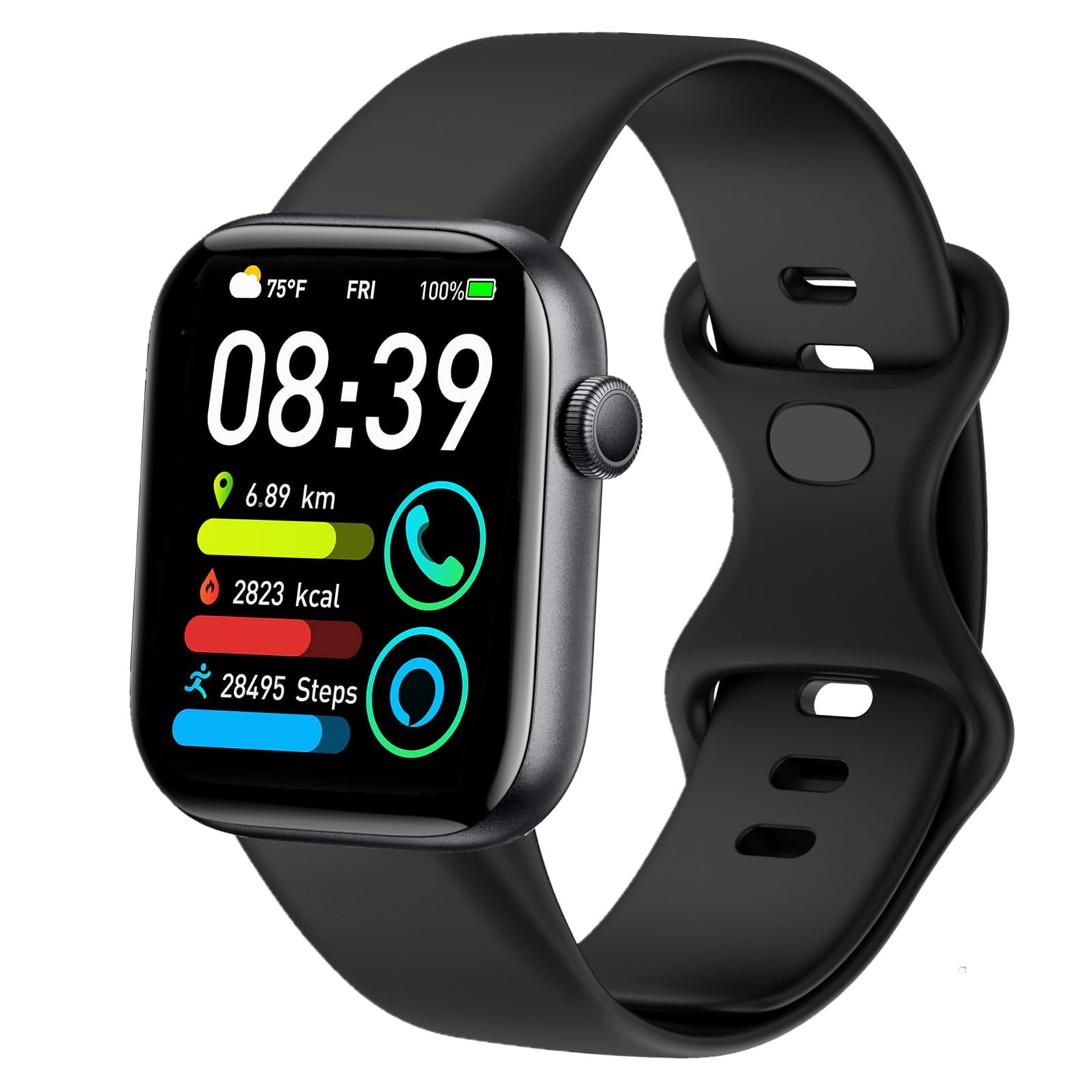 Nanphn Smart Watch For Men Women 2.09'' Smartwatch Fitness Tracker With Sport Modes, Monitor Blood Oxygen, Heart Rate, Sleep And