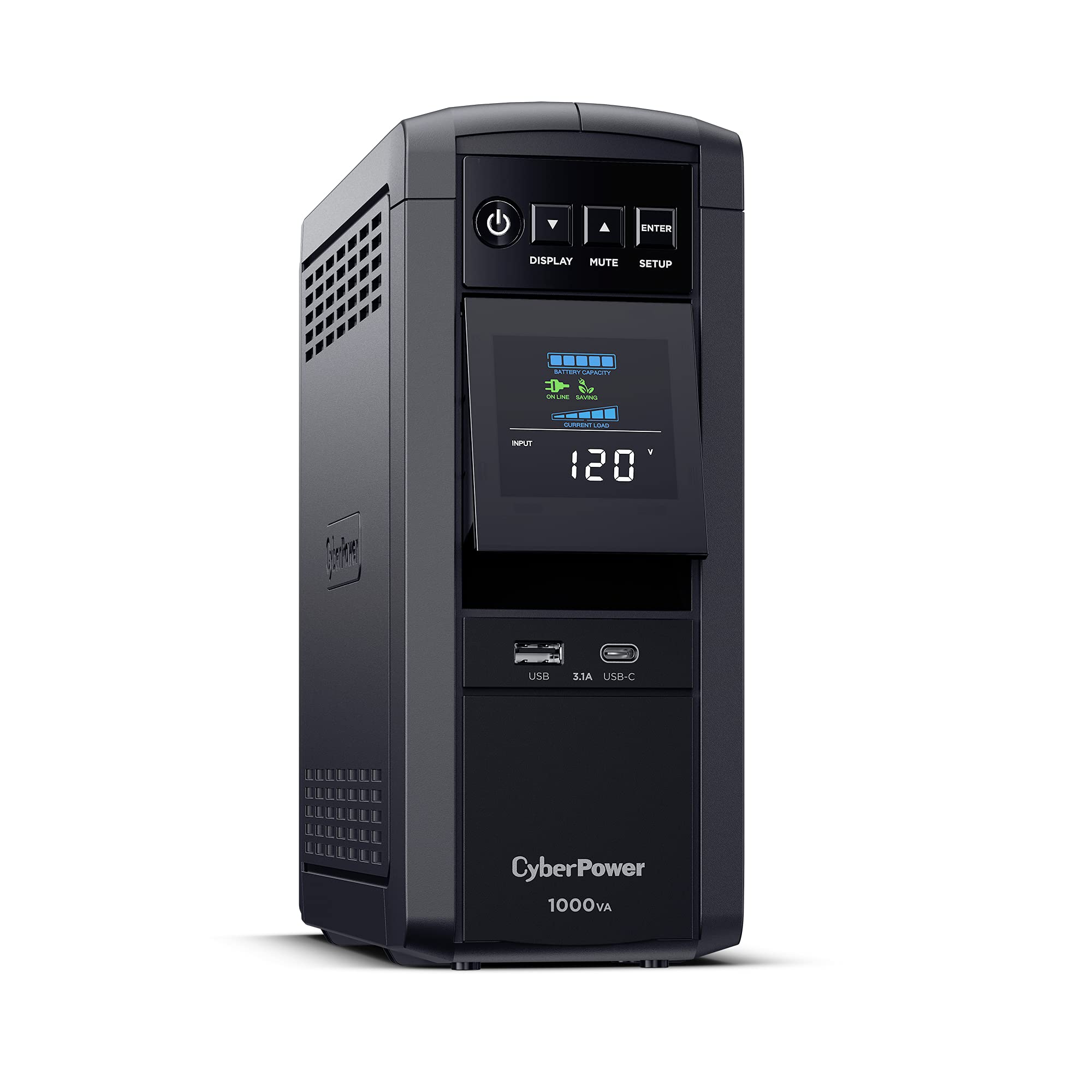 Cyberpower Cp1000Pfclcdtaa Pfc Sinewave Ups System, 1000Va/600W, 10 Outlets, Avr, Mini Tower, Taa Certified