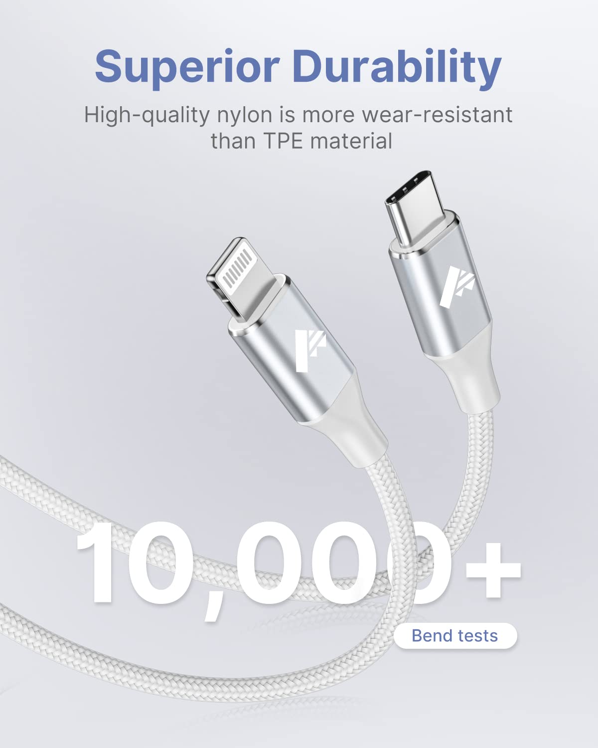 Usb C To Lightning Cable 2Pack 10Ft, Power Charger Cable Mfi Certified Extra Long Braided Charging Cord For Iphone 14 13 12 11Pr
