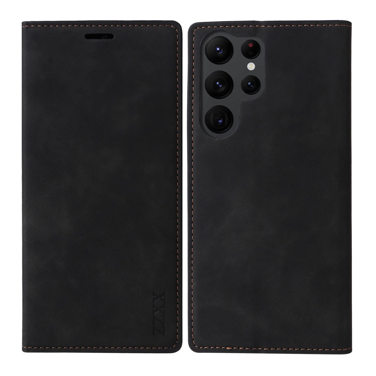 Zzxx Samsung Galaxy S22 Ultra Case Wallet With [Rfid Blocking] Card Slot Photo Fram Kickstand Magnetic Soft Leather Flip Fold Ca