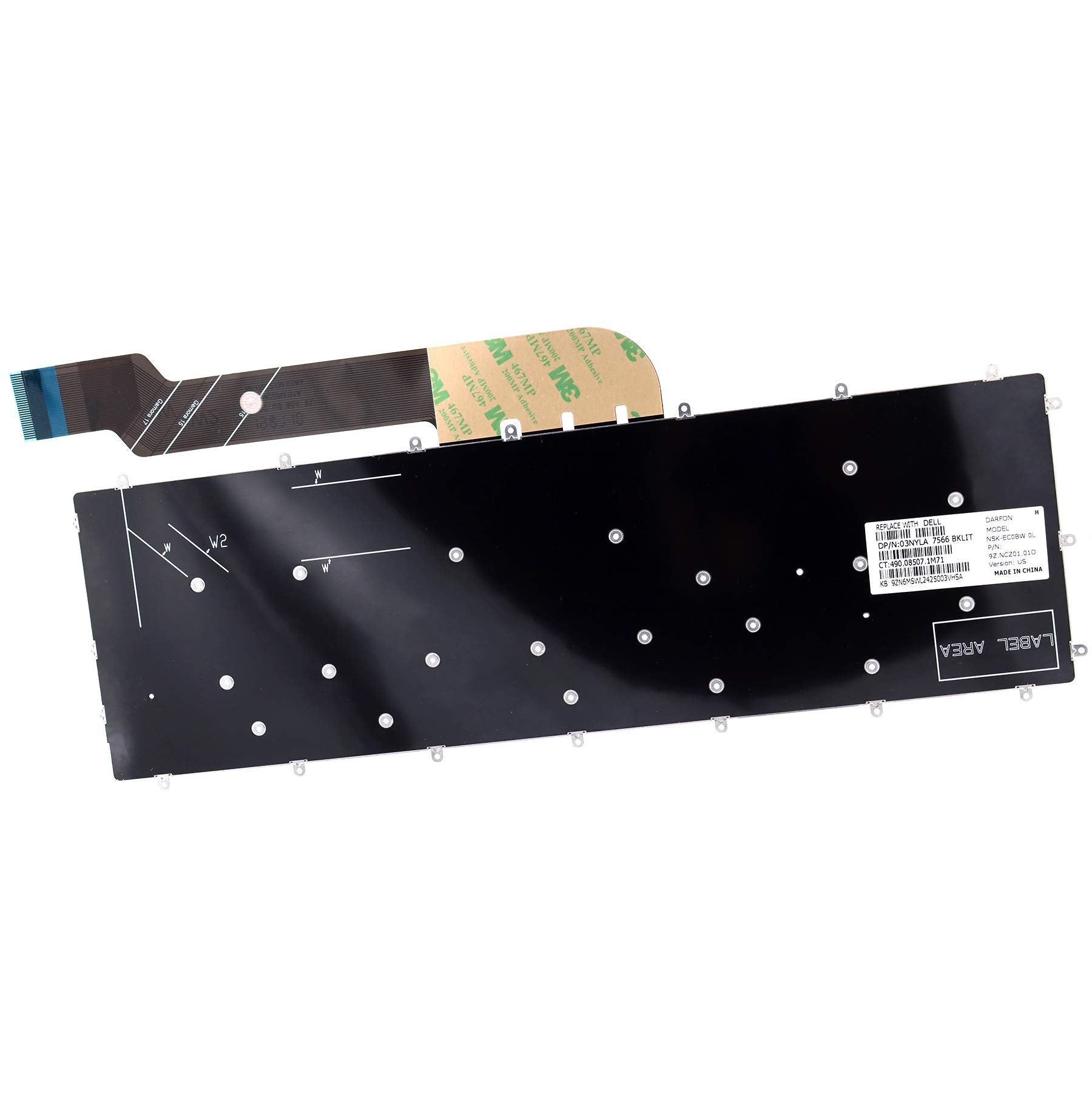 Deal4Go Us Laptop Backlit Keyboard 3Nvjk Gdxt4 For Dell Inspiron 5565 5567 5570 5575 5587 5765 5767 5770 5775 7566 7567 7568 757