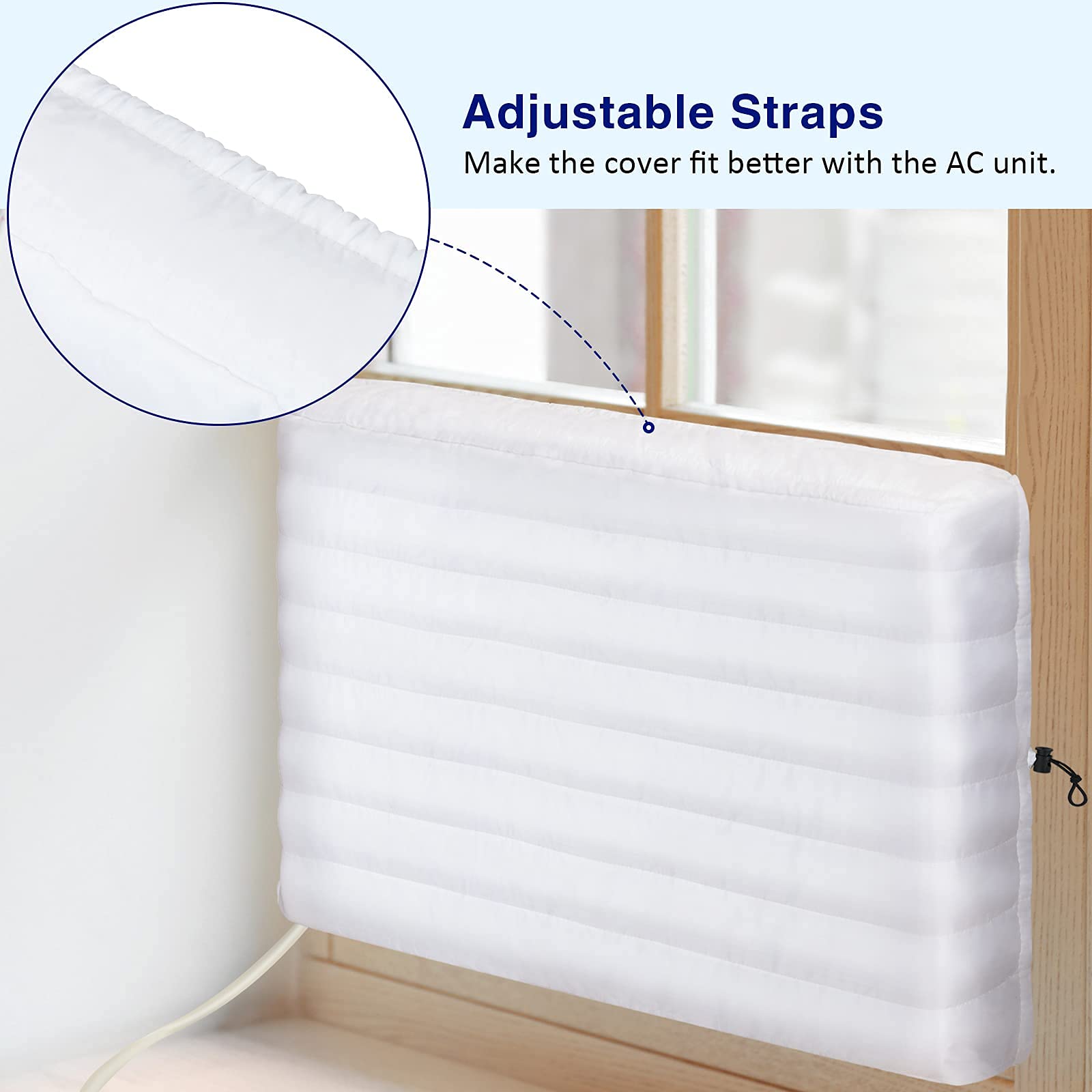 Kylinlucky Indoor Air Conditioner Unit Cover,Window Ac Covers For Inside 17 X 13 X 3 Inches(L X H X D),White