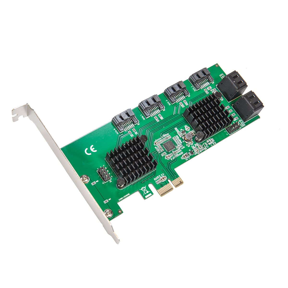 Syba 8 Port Sata Iii To Pcie 3.0 X1 Non Raid Expansion Card Dual Asm1064 Low Profile Bracket,Sd Pex40163