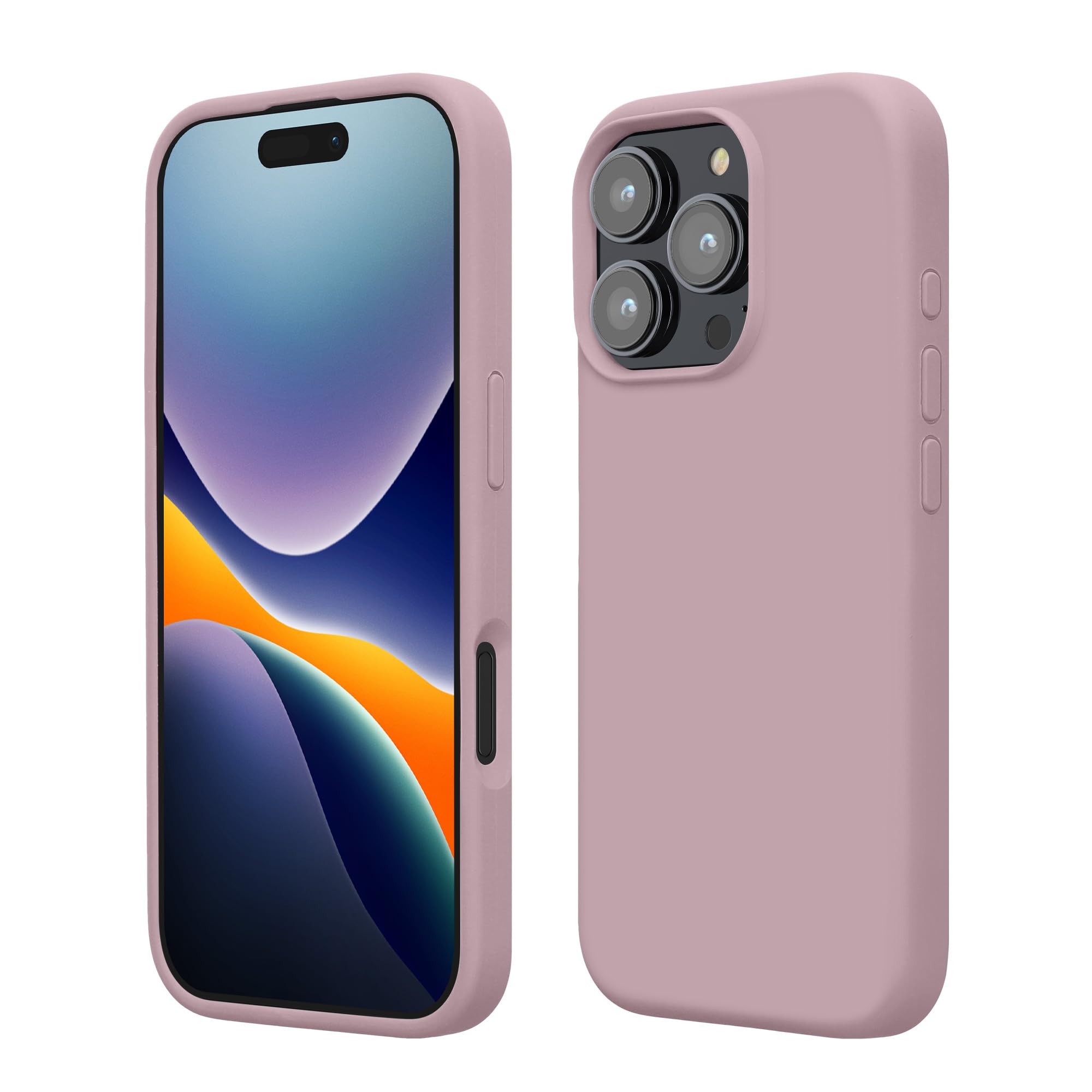 kwmobile Case Compatible with Apple iPhone 16 Pro Case - TPU Silicone Phone Cover with Soft Finish - Mauve