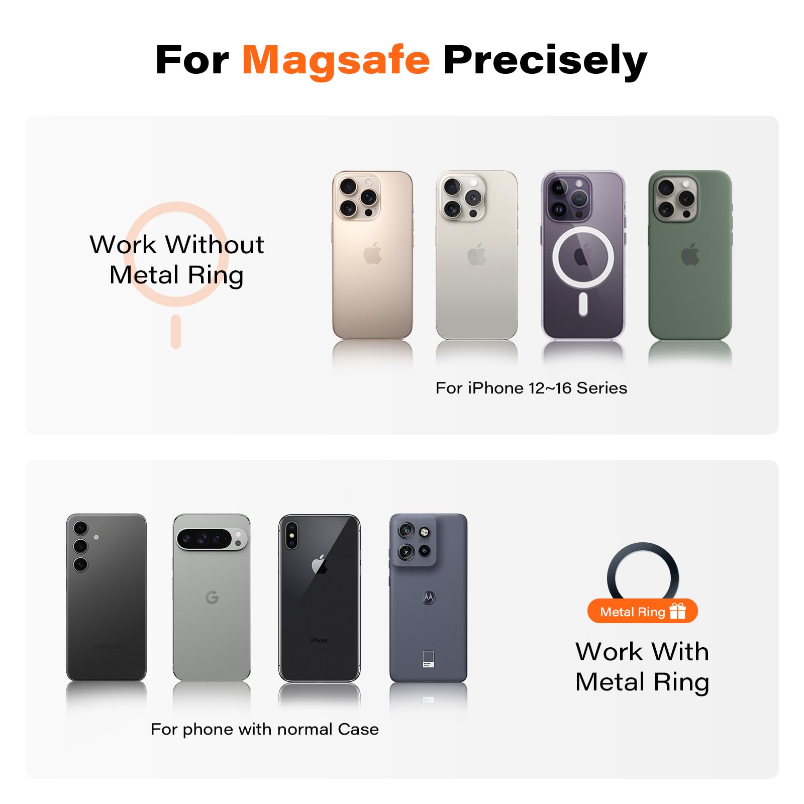 A2C Magnetic Phone Mount For 2024 2025 Hyundai Kona, Sonata & Ioniq 5 (2025-2022), Strong Magnet Phone Holder Magnetically Attac