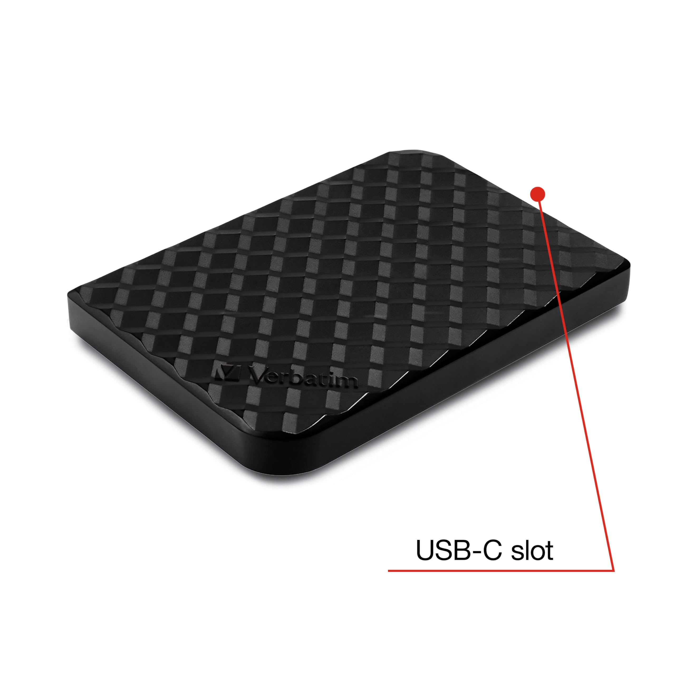 Verbatim 512Gb Portable Ssd External Hard Drive Store N Go Usb 3.2 Gen 1 Usb-C Adapter Included - External Solid State Drive