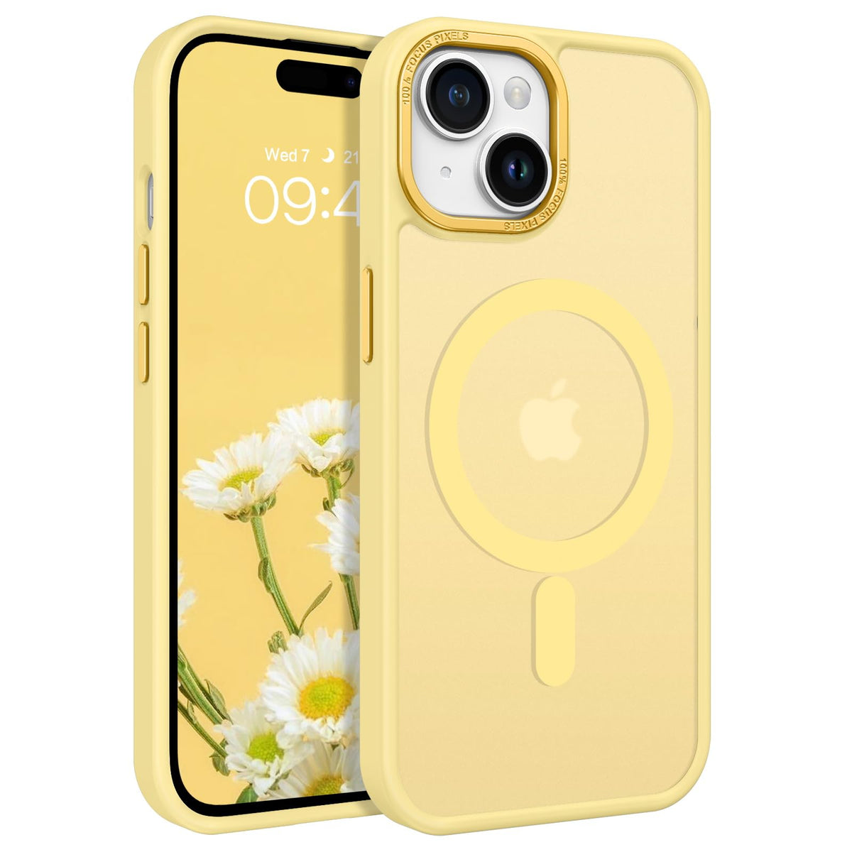 Bentoben Compatible With Iphone 15 Plus Case, Translucent Matte Slim Shockproof Magnetic Phone Case [Compatible With Magsafe] Wo