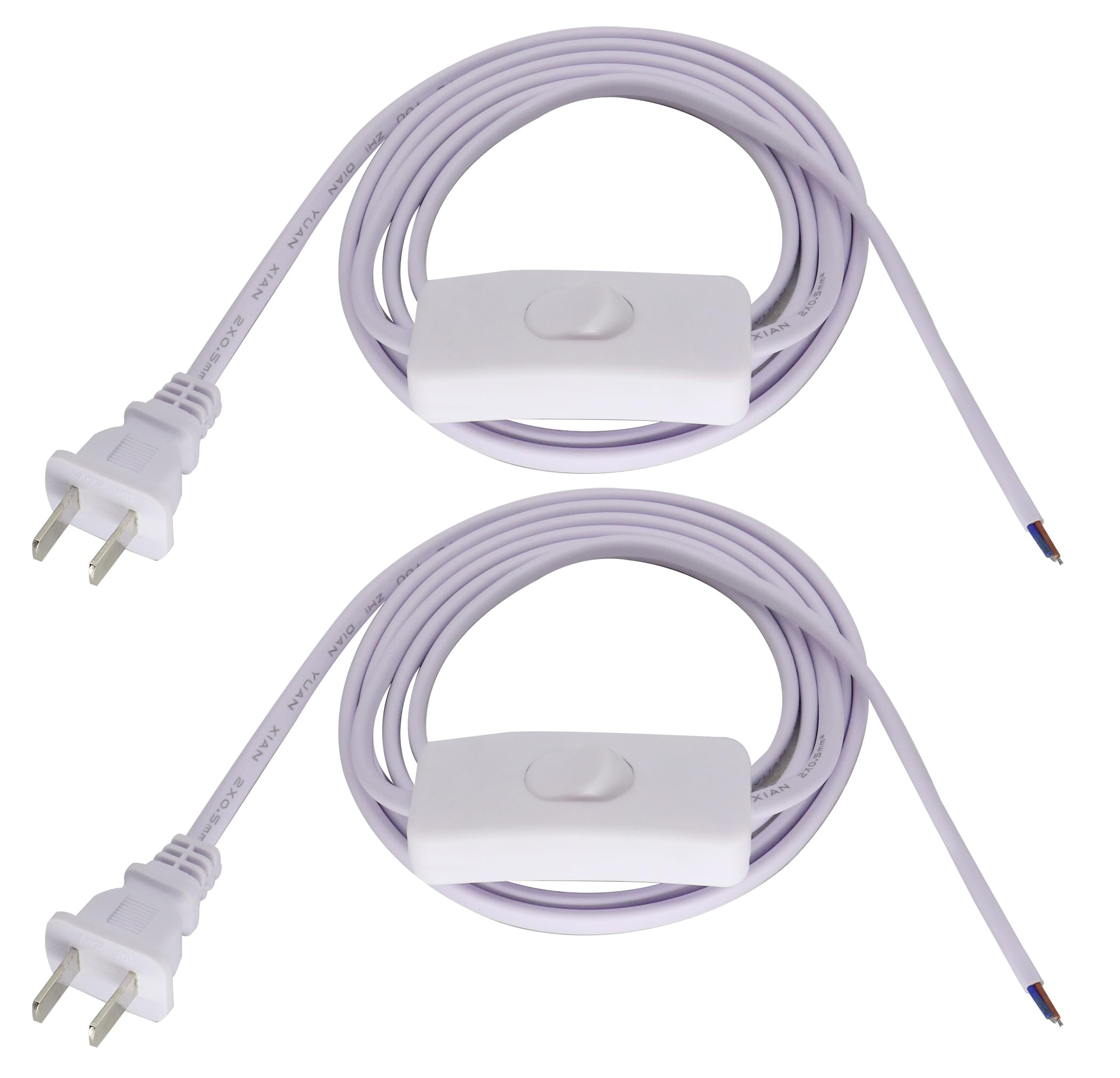 Hcfeng Lamp Cable With Toggle Switch, Lamp Cord With Molded Plug And On/Off Switch Replacement/Extension Cord Stripped Ends Read