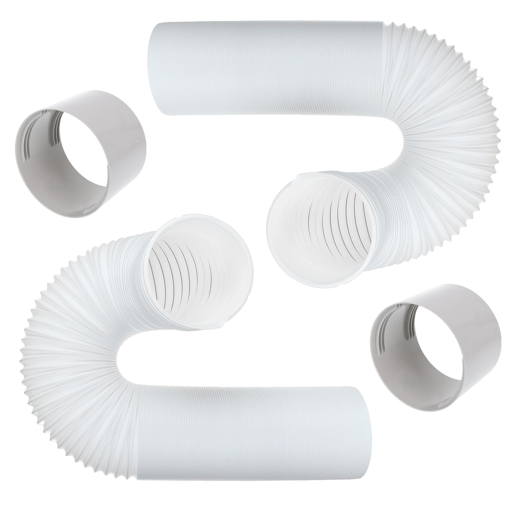 Air Conditioner Exhaust Vent Hose - 5 Diameter, 59 Length, Angooni Universal Counter-Clockwise Thread Air Vent Compatible with H