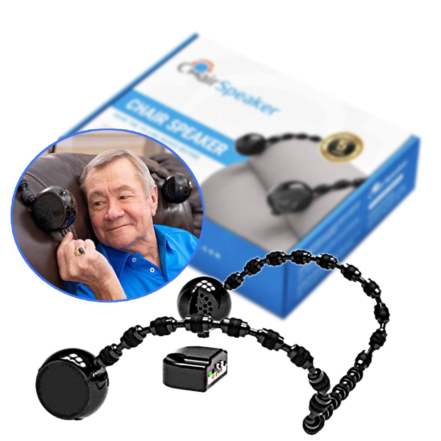 Chairspeaker Cs3   Wireless Tv Speakers For Hearing Impaired, Voice Enhancing, Near Ear Clarity, Compatible With Most Tvs & Stre