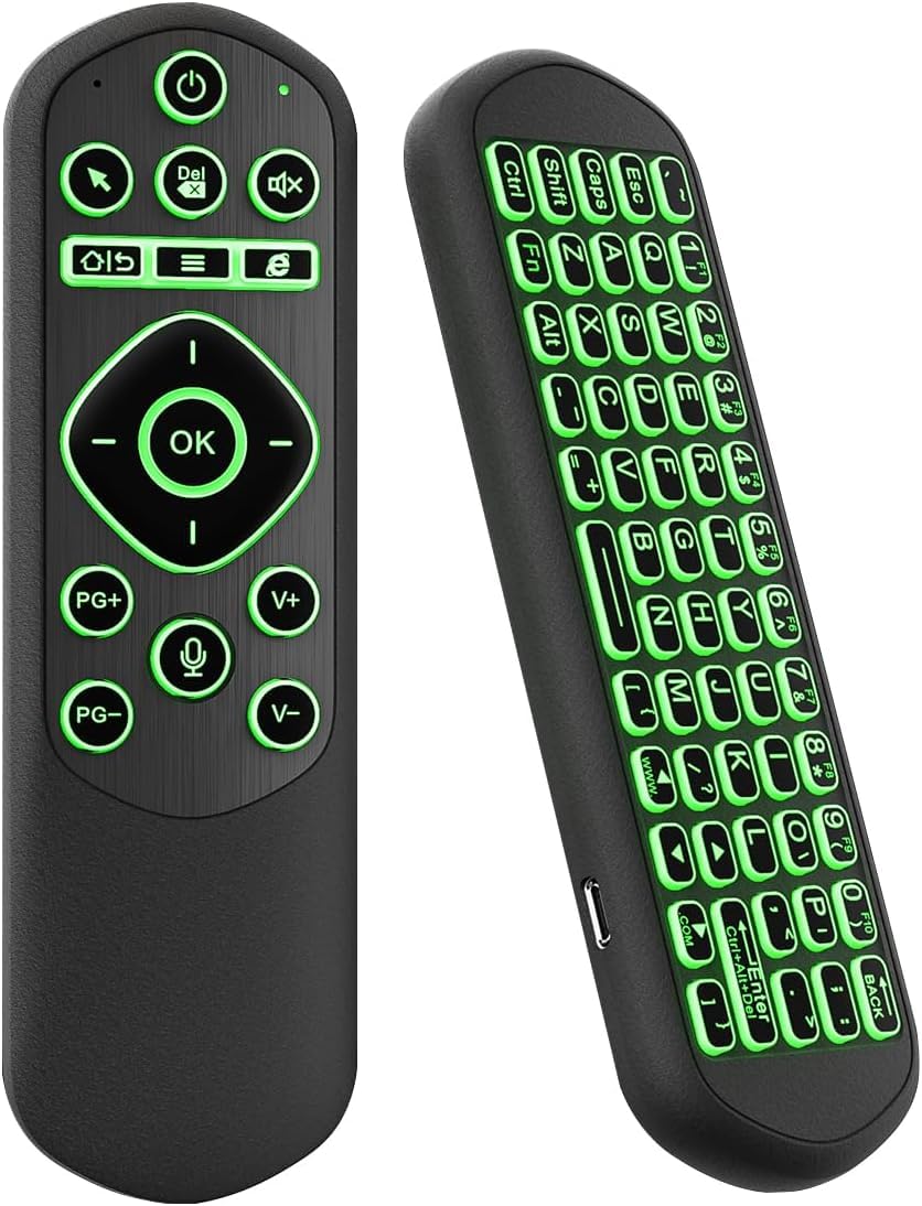 iPazzPort Air Mouse & Bluetooth Universal Remote, Backlit 2.4G USB Remote Control, for PC, Android, Smart TV, HTPC, Raspberry Pi