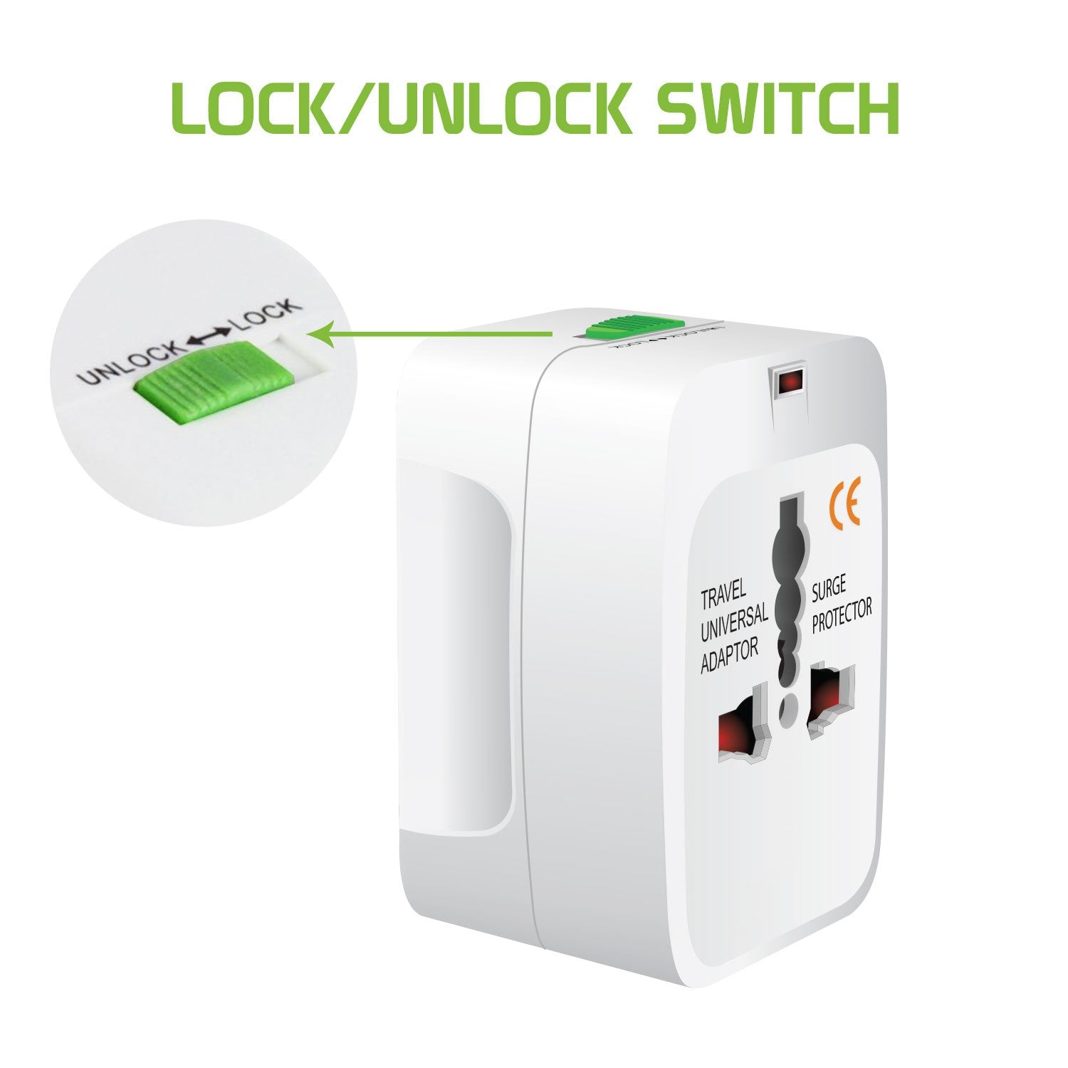 Travel Adapter, Universal All-In-One Worldwide International Travel Plug Converter-Usa Eu Aus/Nz Uk Europe Asia And Works On All