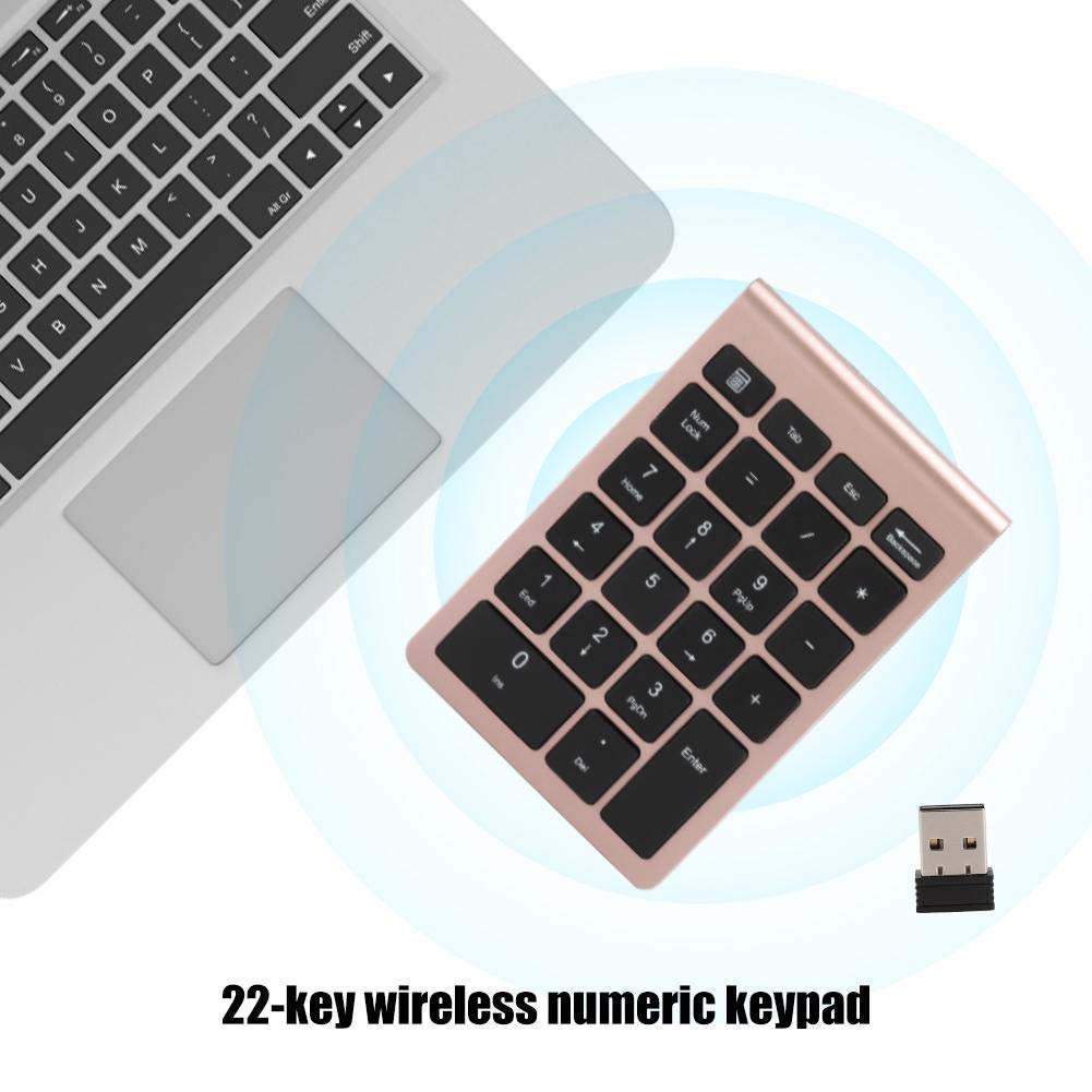 Numeric Keypad, 22 Keys Numeric Keypad With Usb Receiver For Laptop, Desktop, Computer, Pc Compatible With Android, Windows, Os.