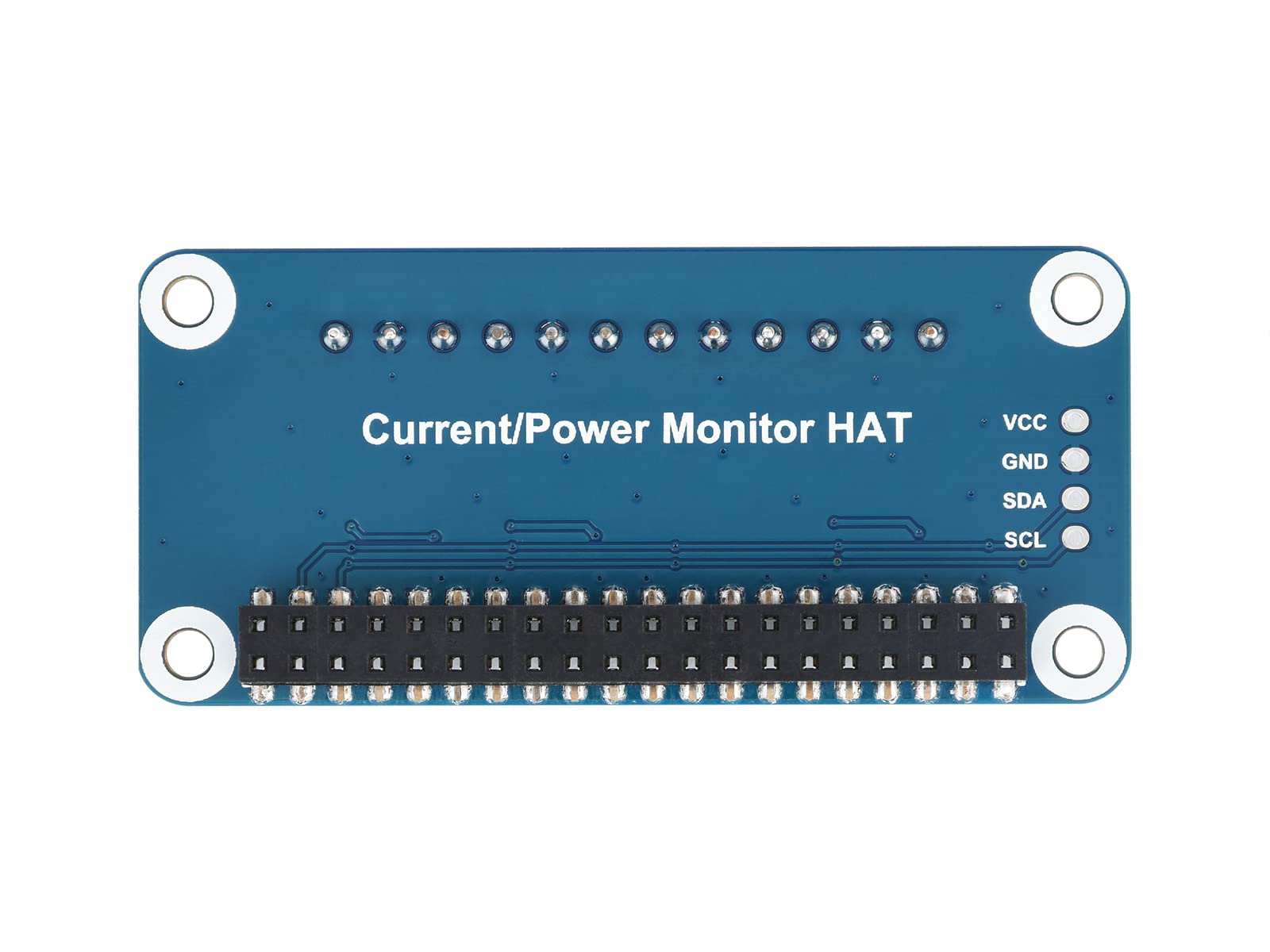 Waveshare 4-Ch Current/Voltage/Power Monitor Hat For Raspberry Pi With I2C/Smbus Interface