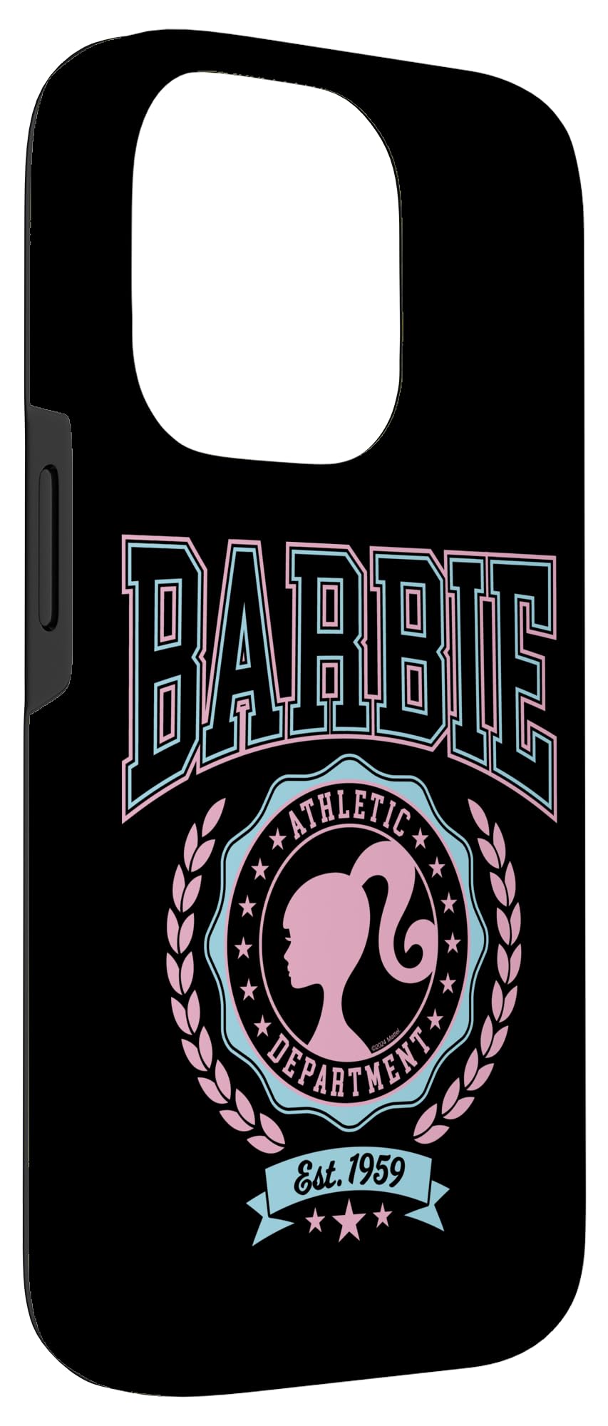 Iphone 14 Pro Barbie   Varsity Athletic Department Silhouette Logo Case