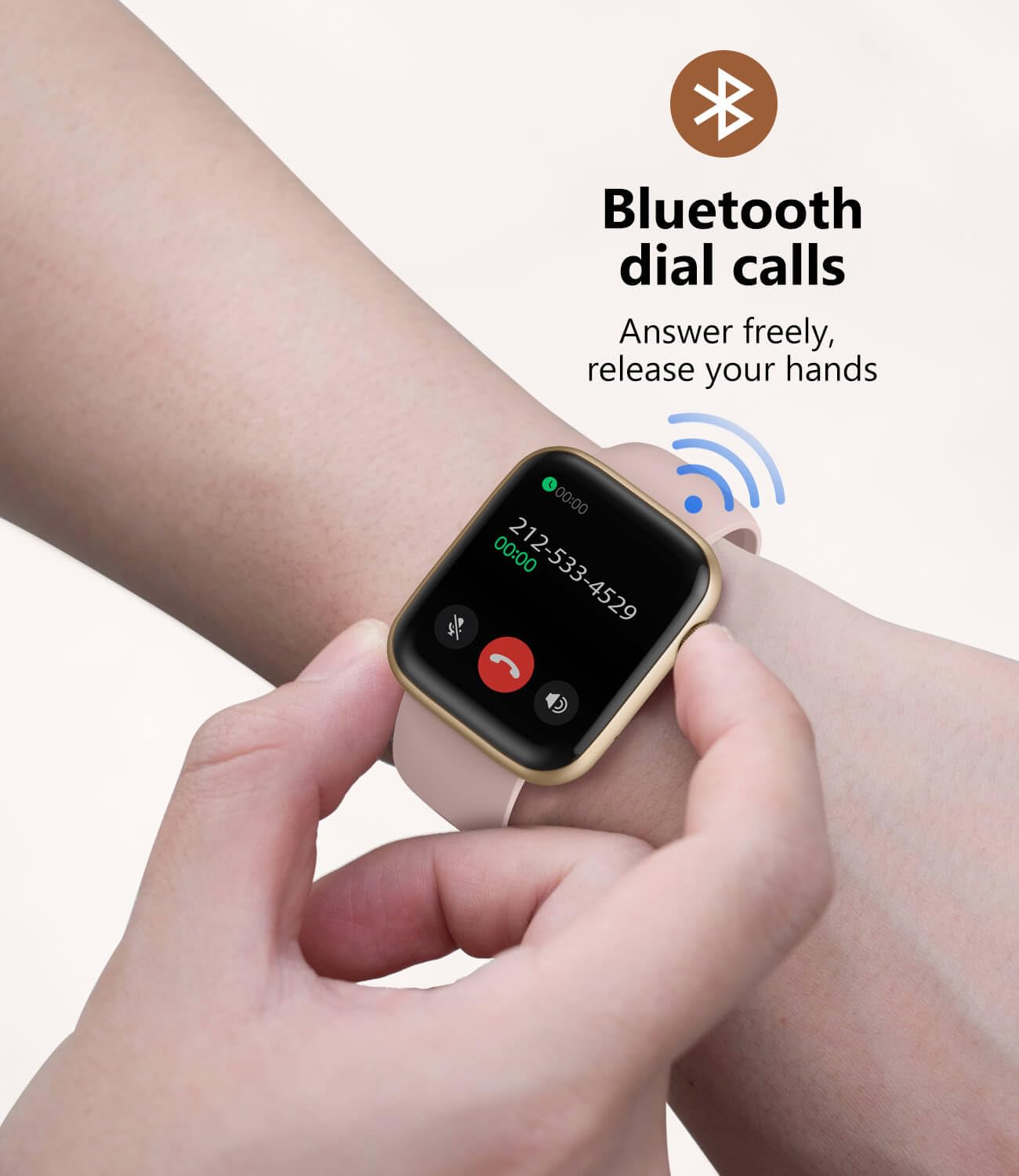 Booabei Smart Watch For Women,1.85 Smartwatch (Answer/Make Call), Fitness Tracker With 120+ Sport Modes, Blood Pressure/Blood Ox