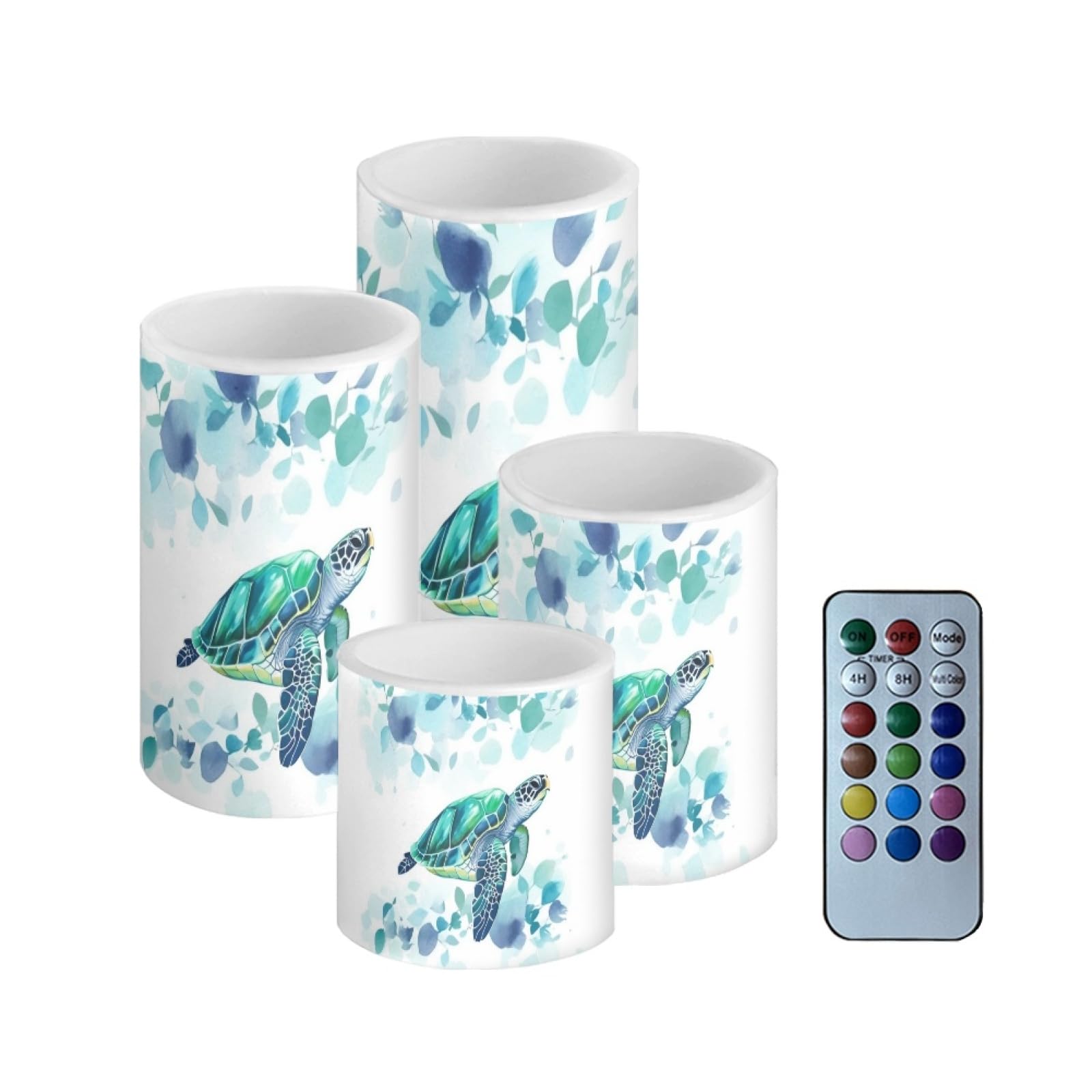 Netilgen Flameless Led Candles Electric Candle Set With Remote Timer Color Changing Control Long Lasting For Table Centerpiece H