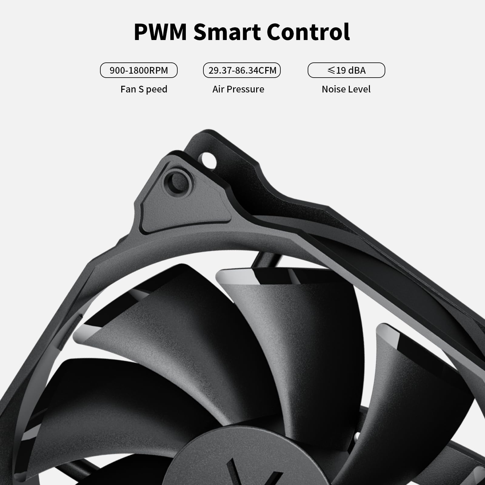 Uphere 3 Pack Pwm 4Pin Long Life Computer Case Fan 120Mm Cooling Case Fan For Computer Cases Cooling,12Bk4 3