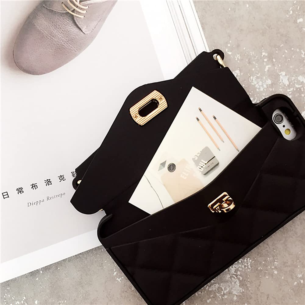 Yatchen For Iphone 14 Pro Max Wallet Case,Crossbody Phone Case With Lanyard Strap Cute Flip Folio Credit Card Holder Soft Silico