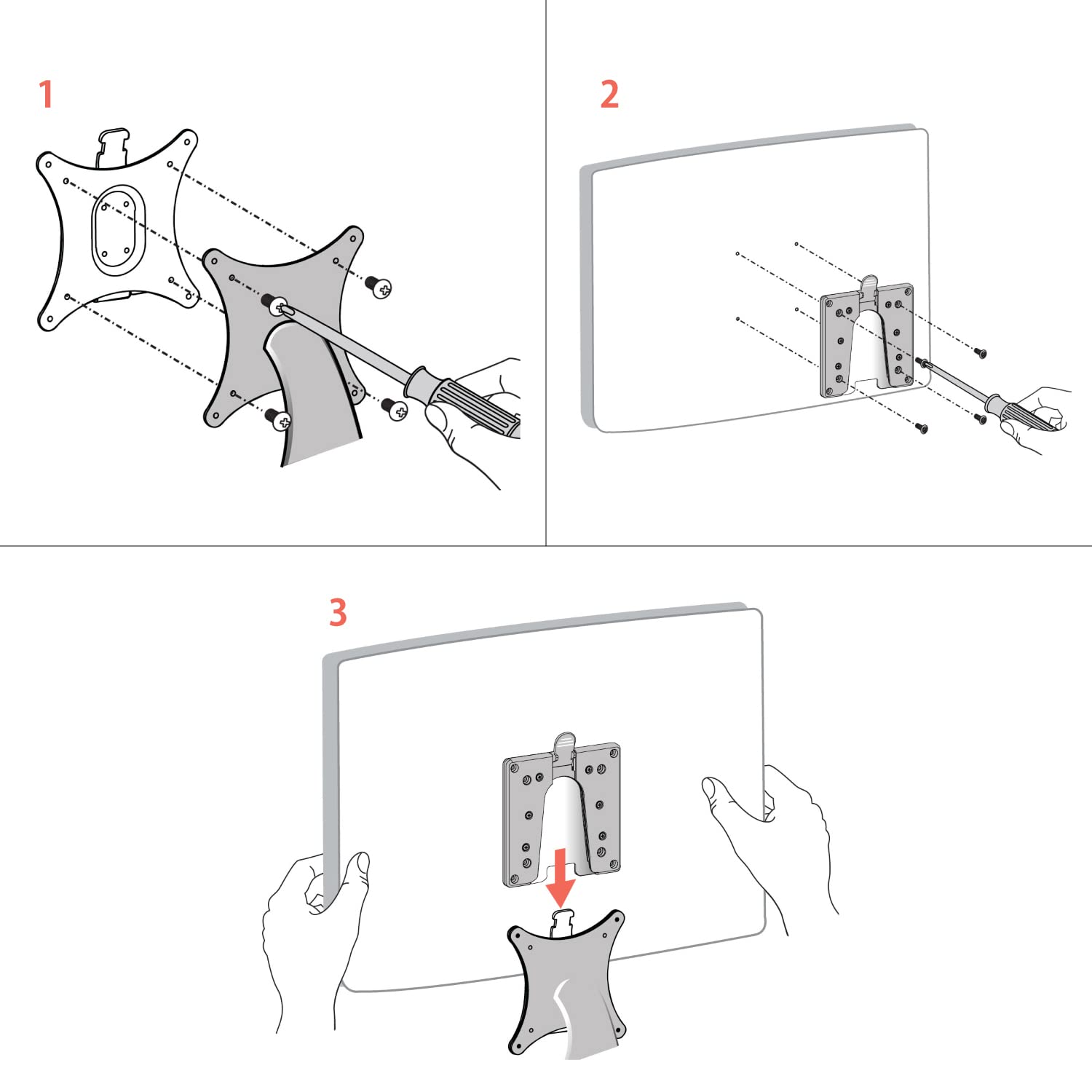 Ergotron 60 589 060 Quick Release Bracket, Up to 35.1 lbs (15.9 kg), VESA Compliant
