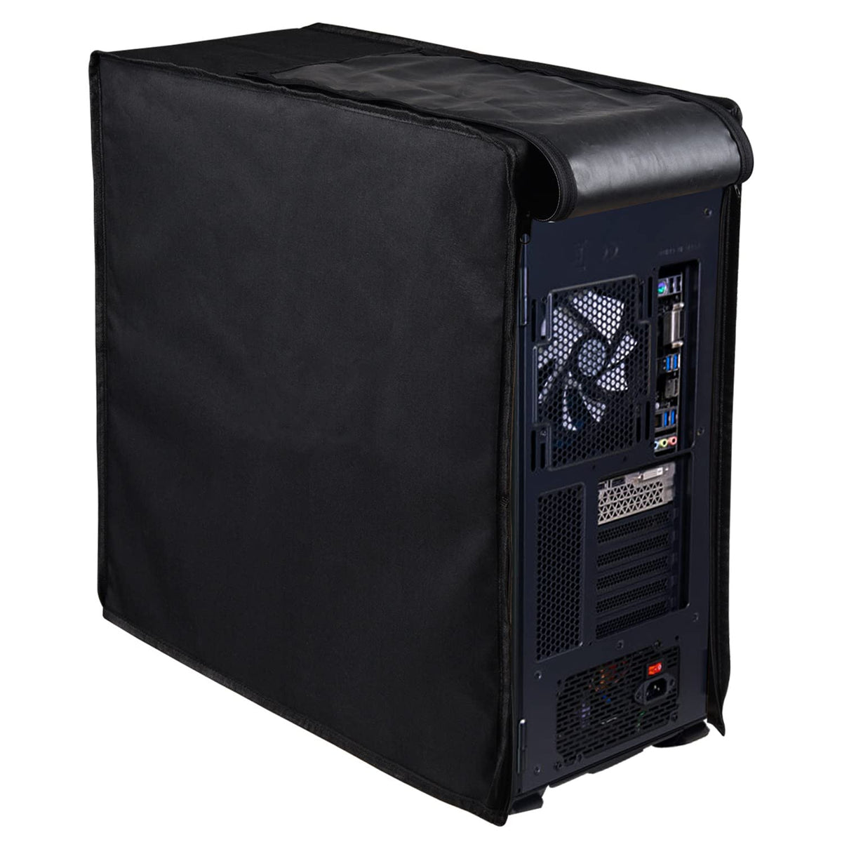 Computer Cpu Dust Cover, Waterproof Desktop Pc Mid-Tower Computer Host Dustproof Cover Full Case Protector With Zipper, Anti-Sta