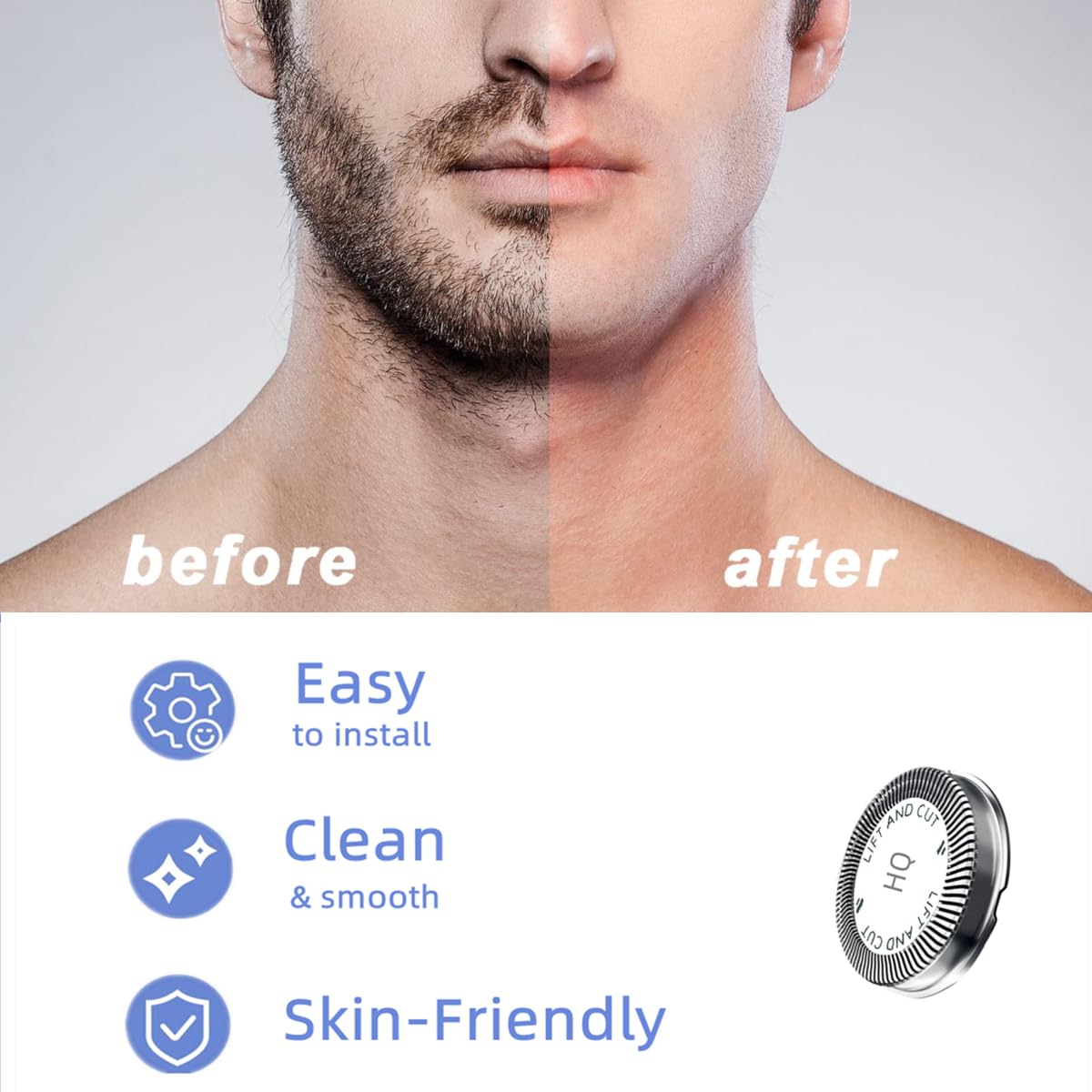 6 Pcs Hq56 Replacement Shaver Heads For Hq3 Hq4 Hq55 Hq56 Hq6,Replacement Shaver Head Compatible With Hq300 Hq442 Hq916 Hs190 Hq