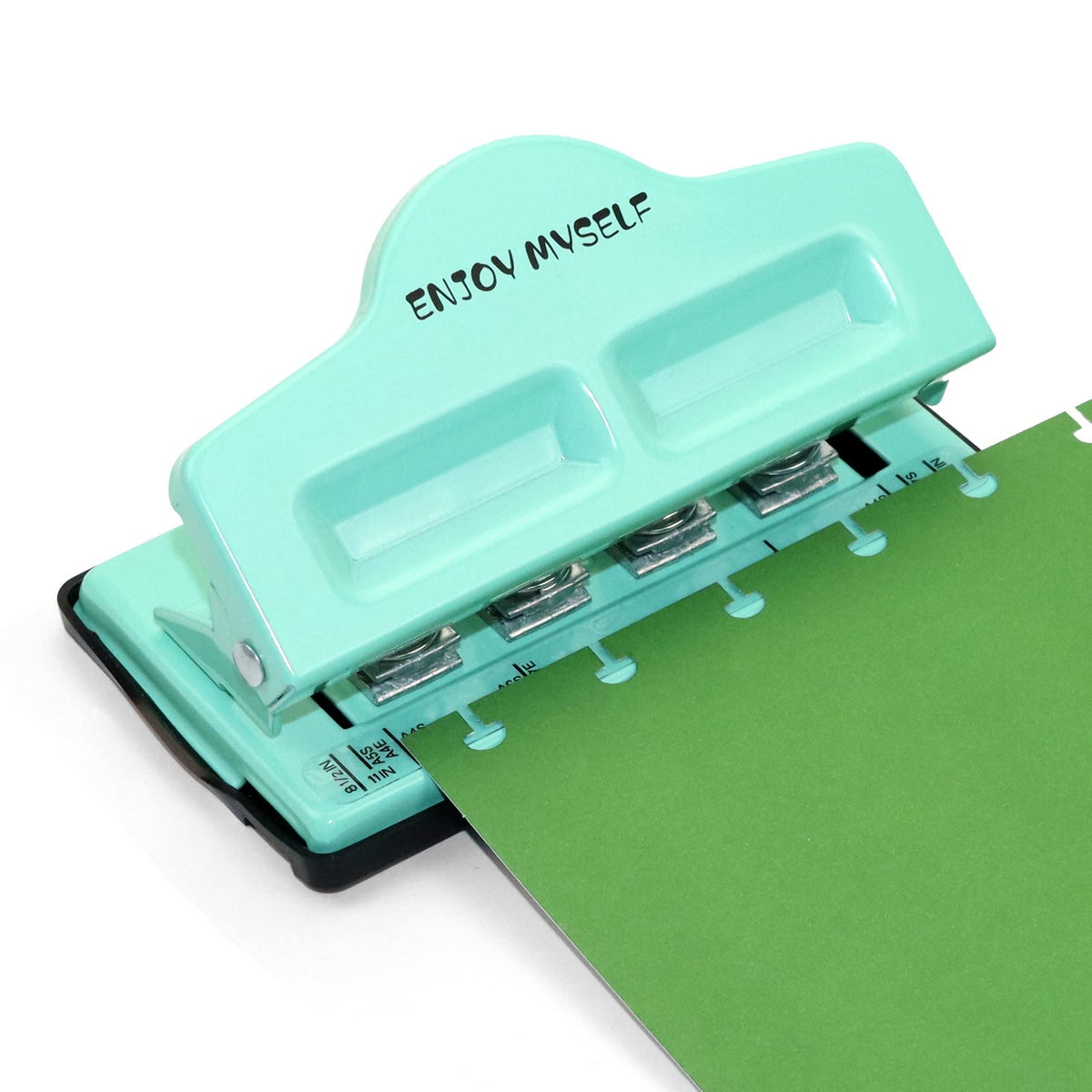 Enjoy Myself Mushroom Discbound Hole Punch, 4 Holes Mushroom Paper Puncher For Disc Bound Planner (Lake Blue)