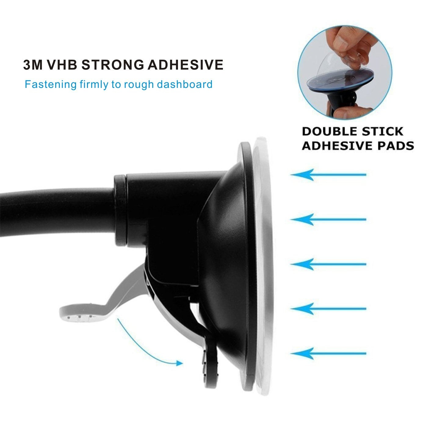 Suction Cup Double Sided Adhesive Pad 8Pack Mount Disk Hook Dashboard Sticky Pads For Gps Phone Car Dash Windshield Shower Repla