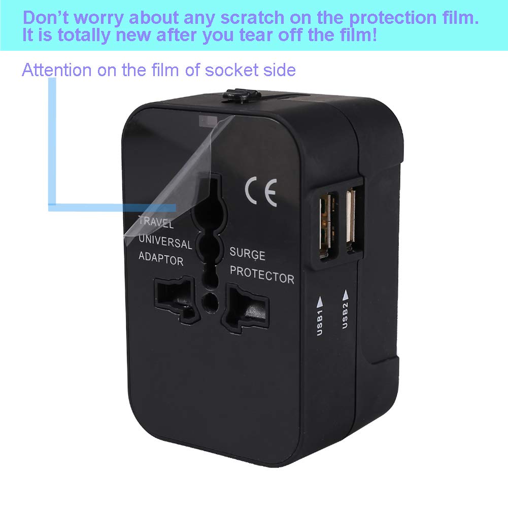 Travel Adapter, Worldwide All In One International Power Adapter Universal Adapter Plug With 2.1A Dual Usb Charging Ports For As