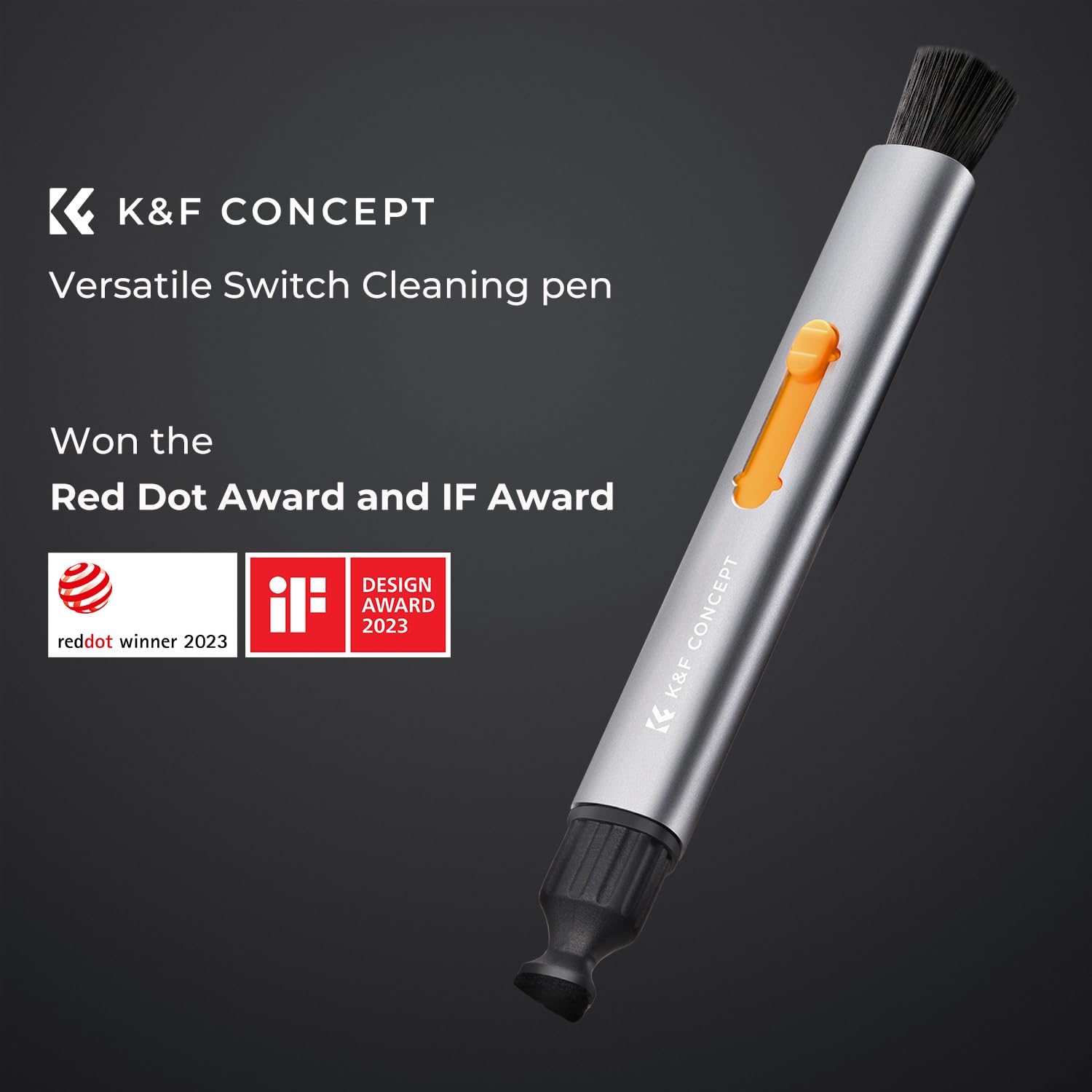 K&F Concept Multifunctional Lens Pen With Aluminum Alloy Pen Body, Carbon Head Lens Cleaning Pen For Canon, Nikon, Pentax, Sony
