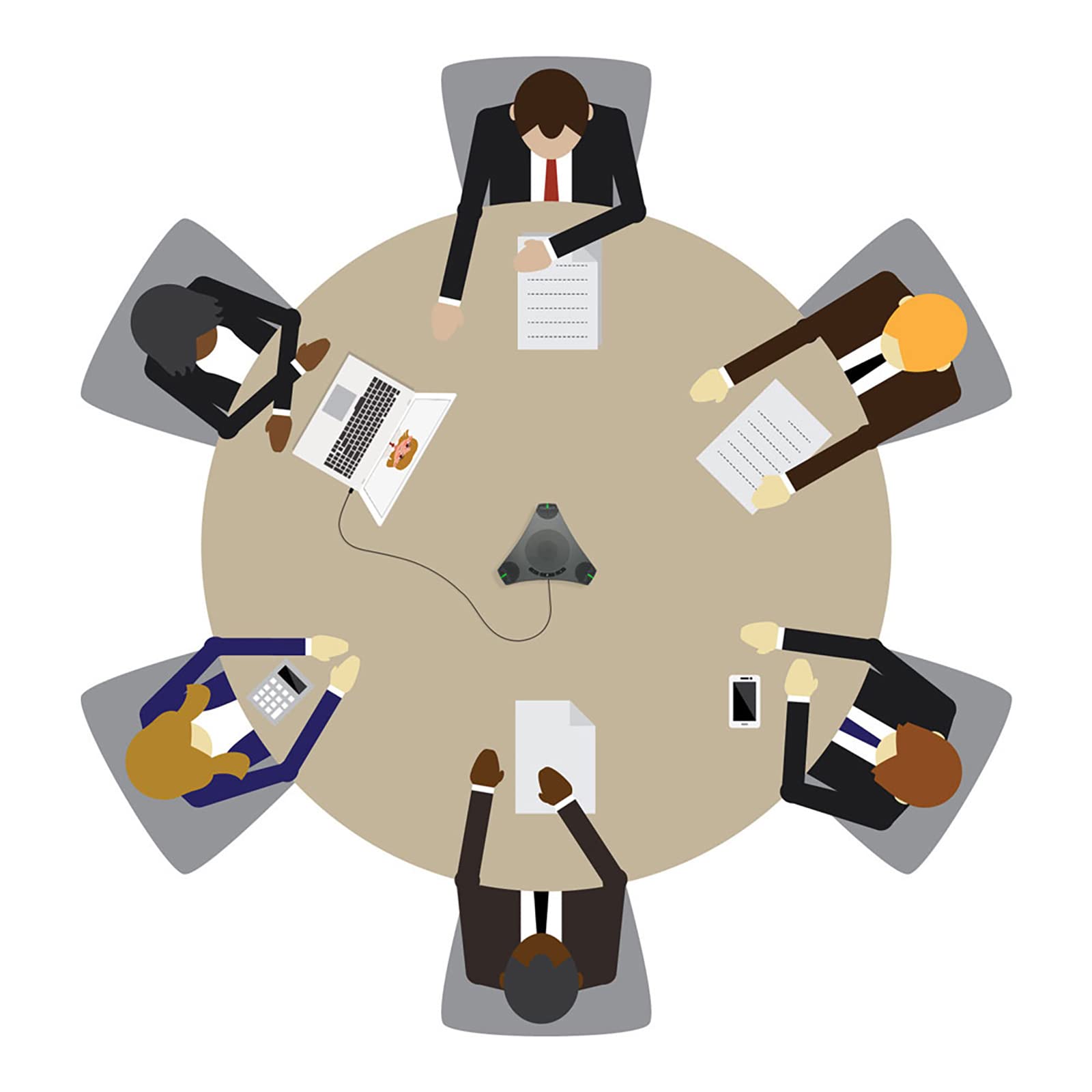 Usb Speakerphone With Dual Hub   Conference Room Omnidirectional Microphone And Speaker, Computer Speakers With Microphone For H