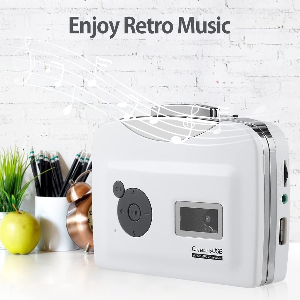 Zopsc Transfer Cassettes Tapes To Usb Flash Drive Cassette Tape To Mp3 Converter Plug And Play Support Battery Powered And Usb P