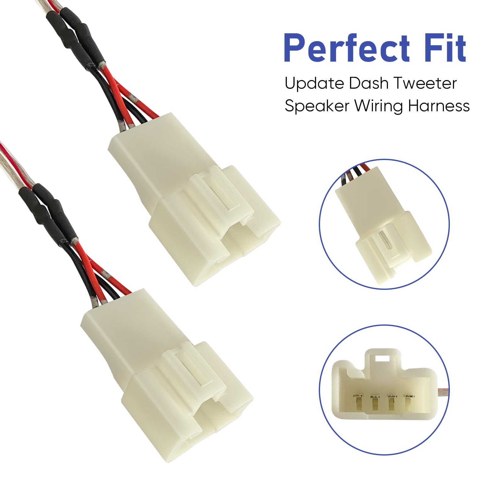 Jsvecip Car Dash Tweeter Speaker Wiring Harness for Toyota Tundra 2007-2021, 4Runner 2003-2020, Highlander 2005-2017 with