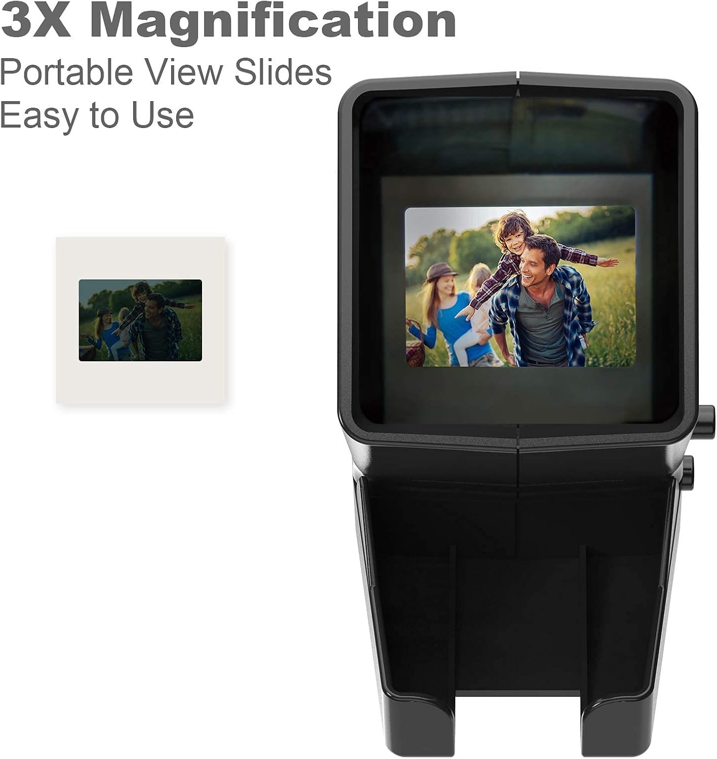 Digitnow 35Mm Slide And Film Viewer, 3X Magnification, Battery Operation, Led Lighted Illuminated Viewing  For 35Mm Slides & Pos
